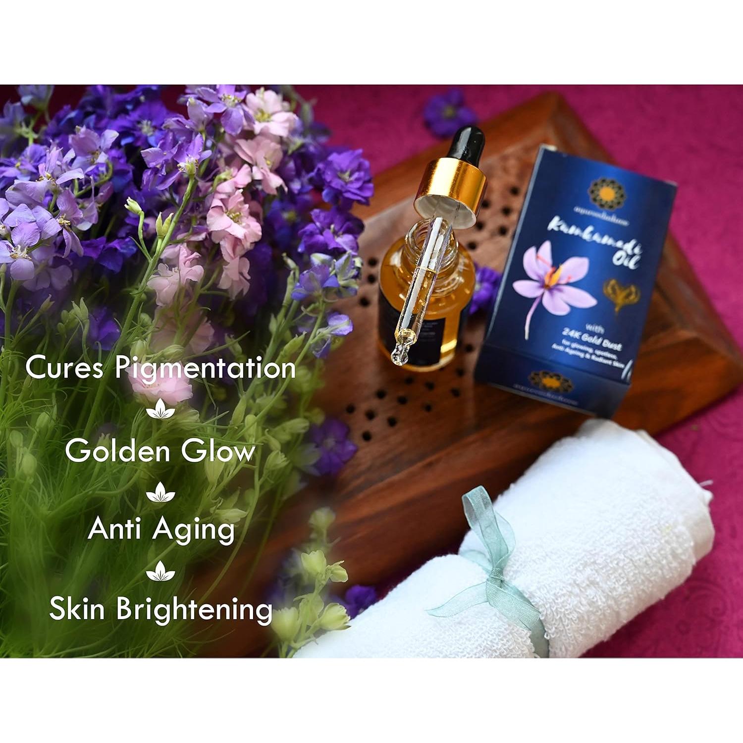 Aceite Kumkumadi 30 ML Ayurvédico con Oro 24K y Hierbas Naturales