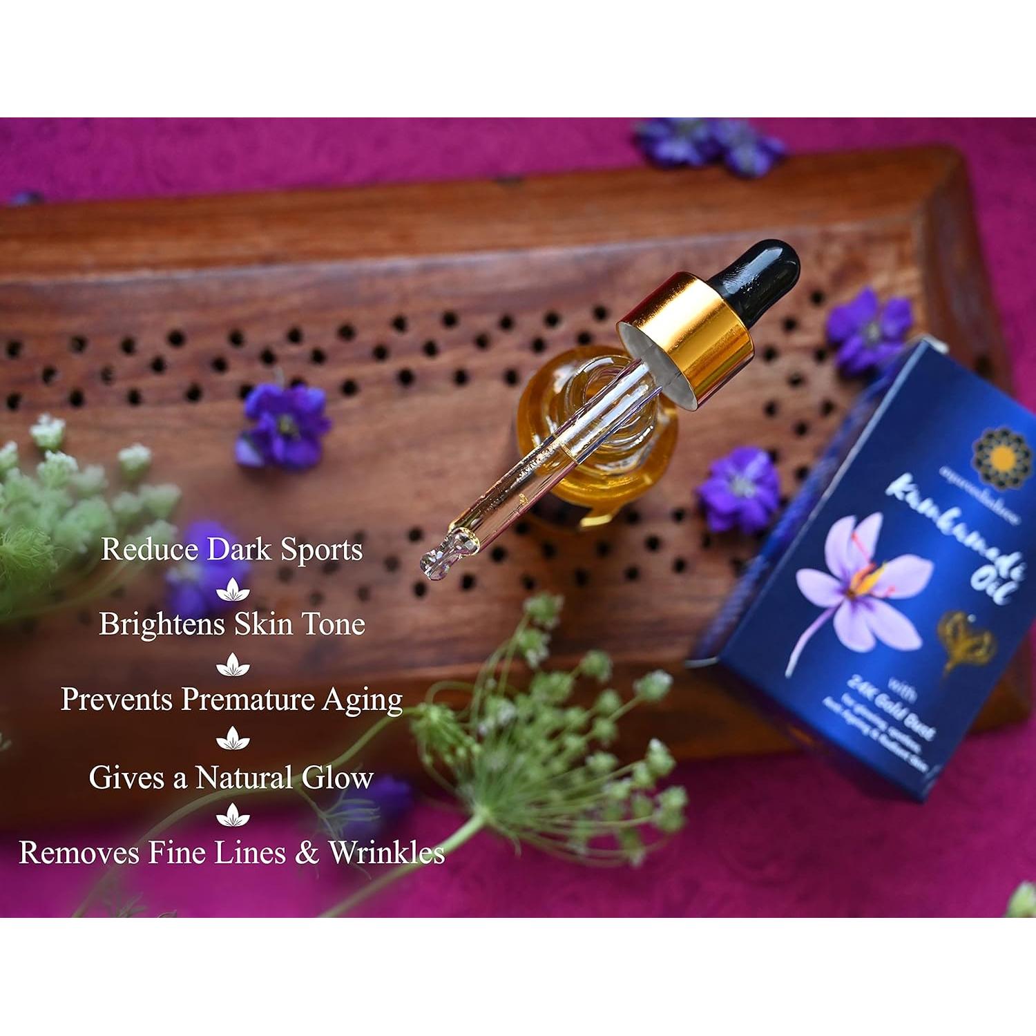 Aceite Kumkumadi 30 ML Ayurvédico con Oro 24K y Hierbas Naturales