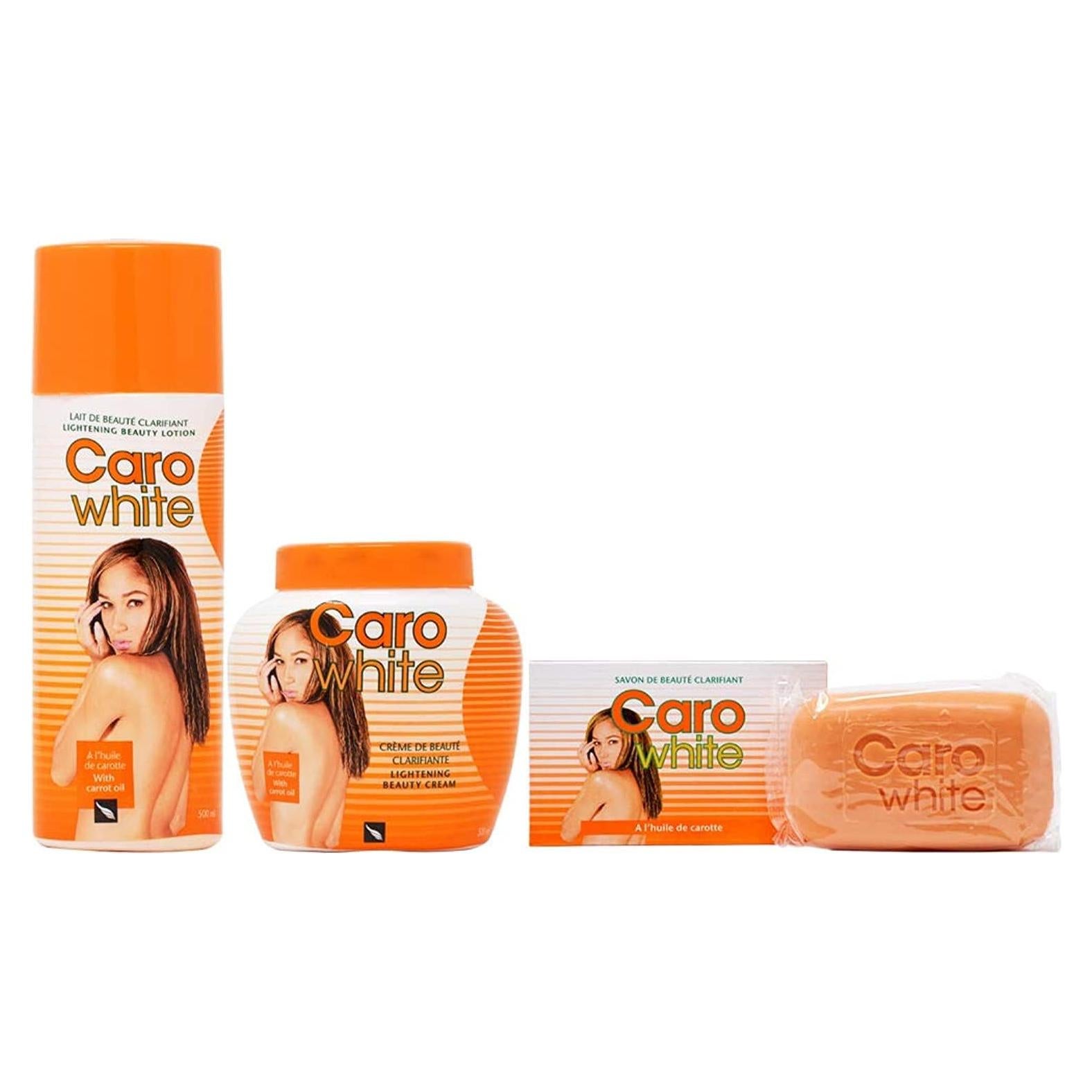 Set de Cuidado de Piel Caro White 287g Loción + Crema + Jabón