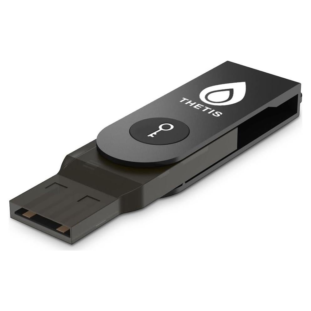 Clave de Seguridad Thetis FIDO U2F USB Tipo A Plegable