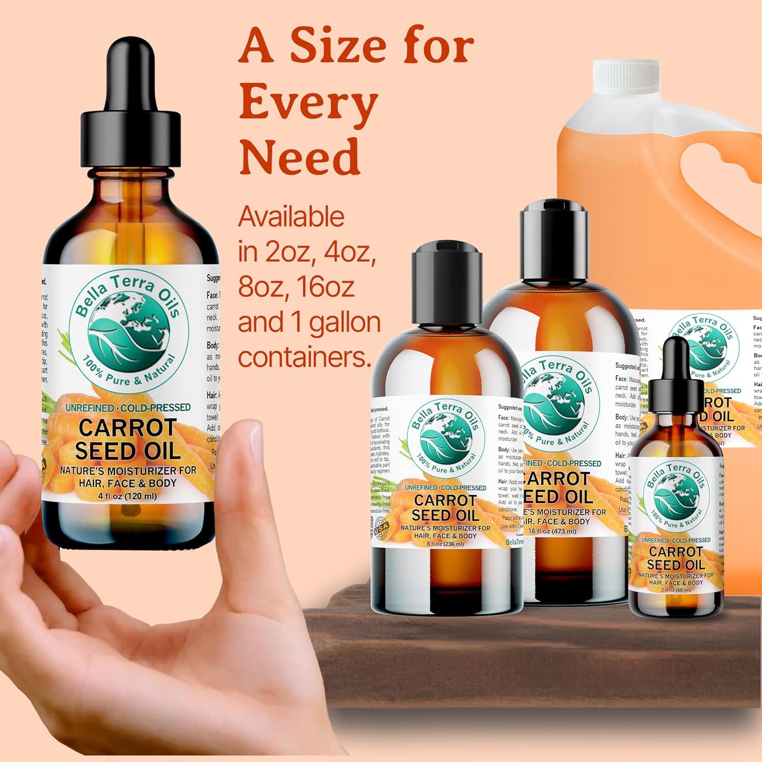 Aceite de Semilla de Zanahoria Orgánico Bella Terra 473 ml - Vitamina C y Omega