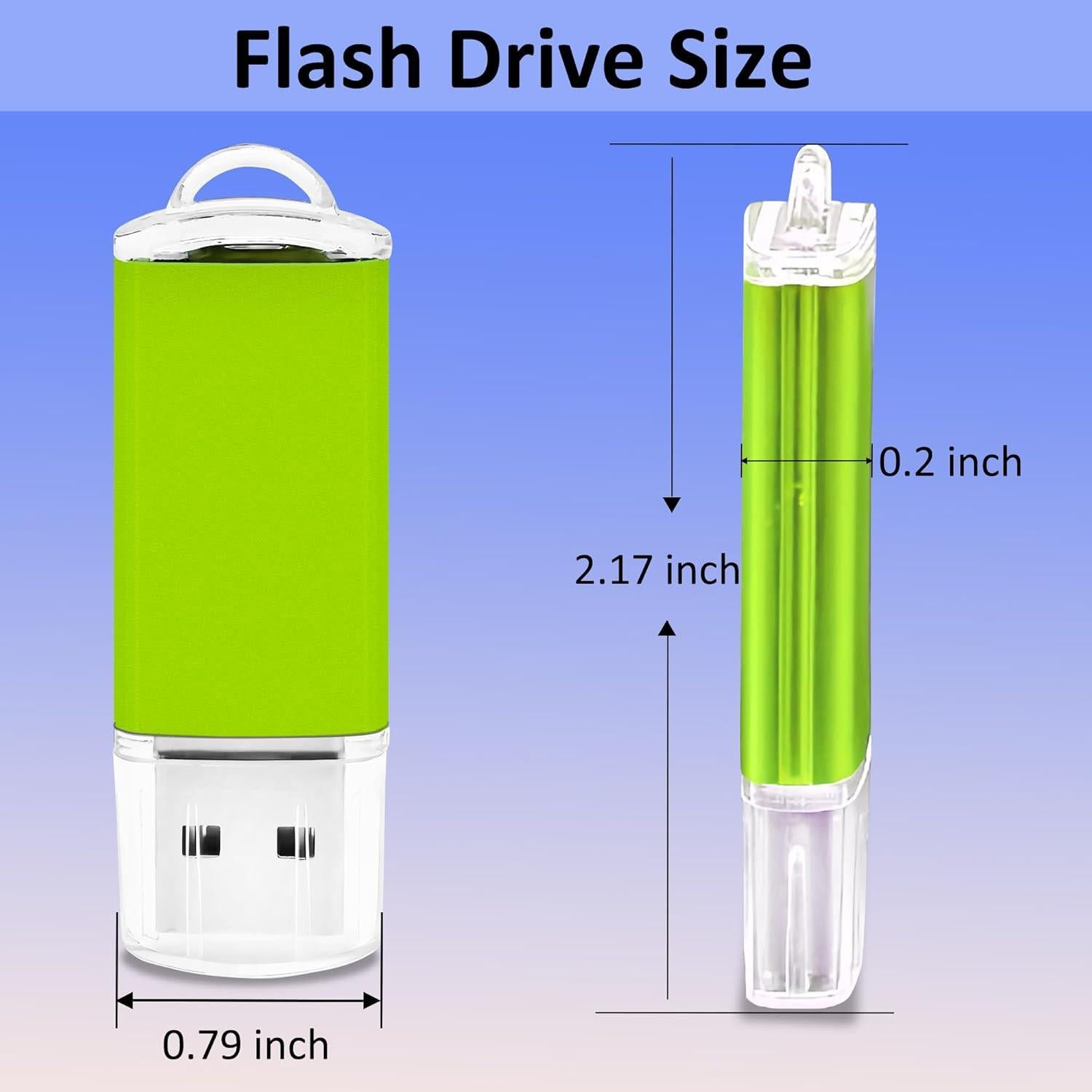 Pendrive USB 2.0 2GB Nicepicten Paquete de 20 Verde