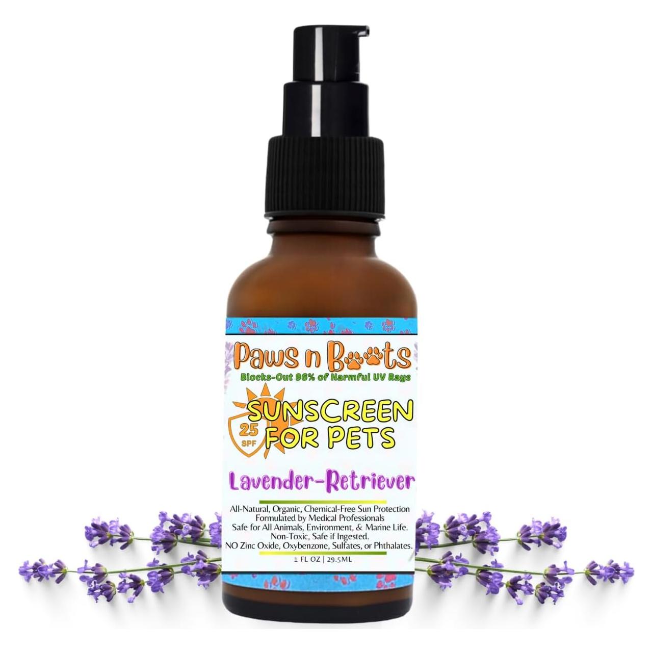 Protector Solar para Mascotas PawsnBoots SPF 25 Natural 100g