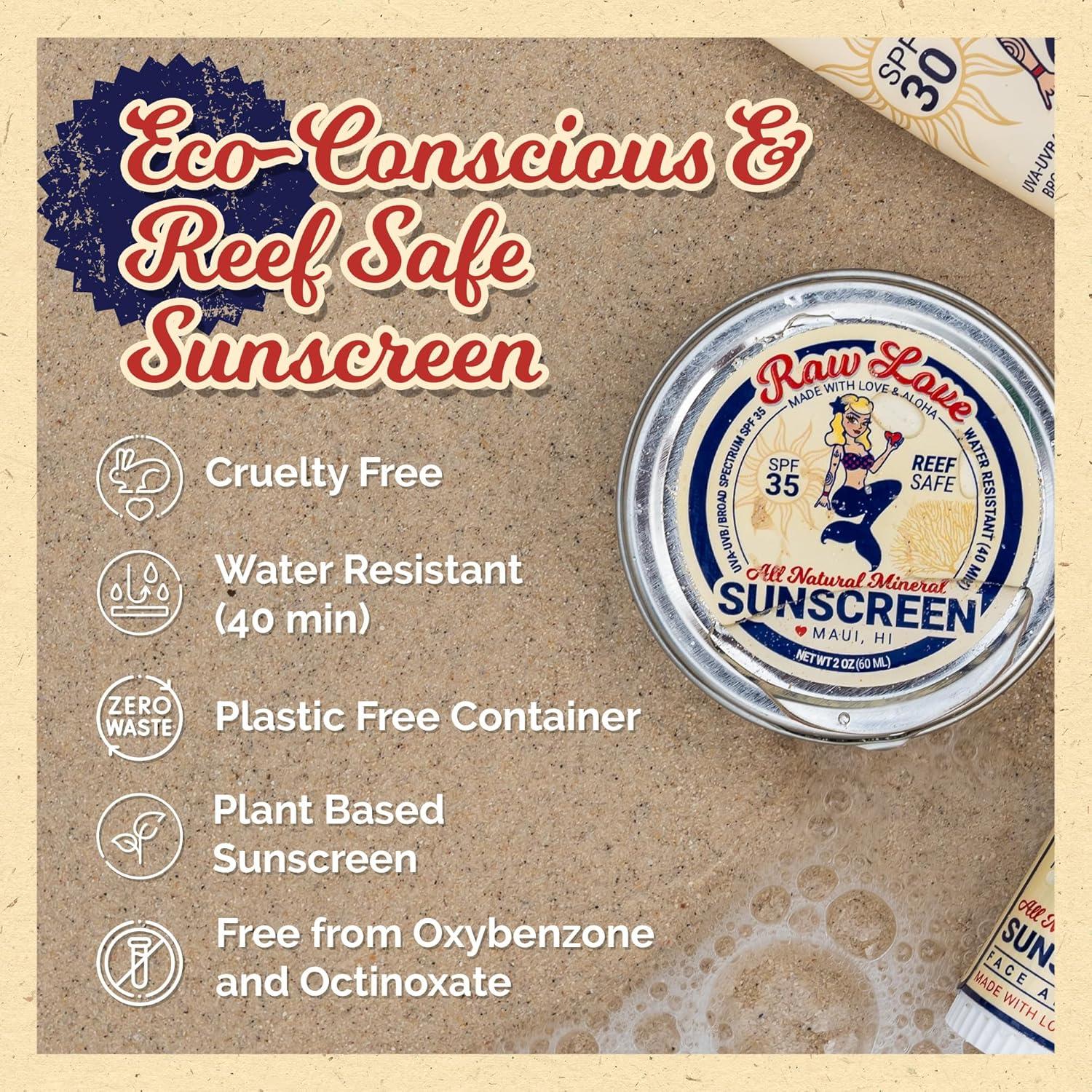 Protector Solar Ecológico Raw Love SPF 30 56.7 g Natural Resistente al Agua