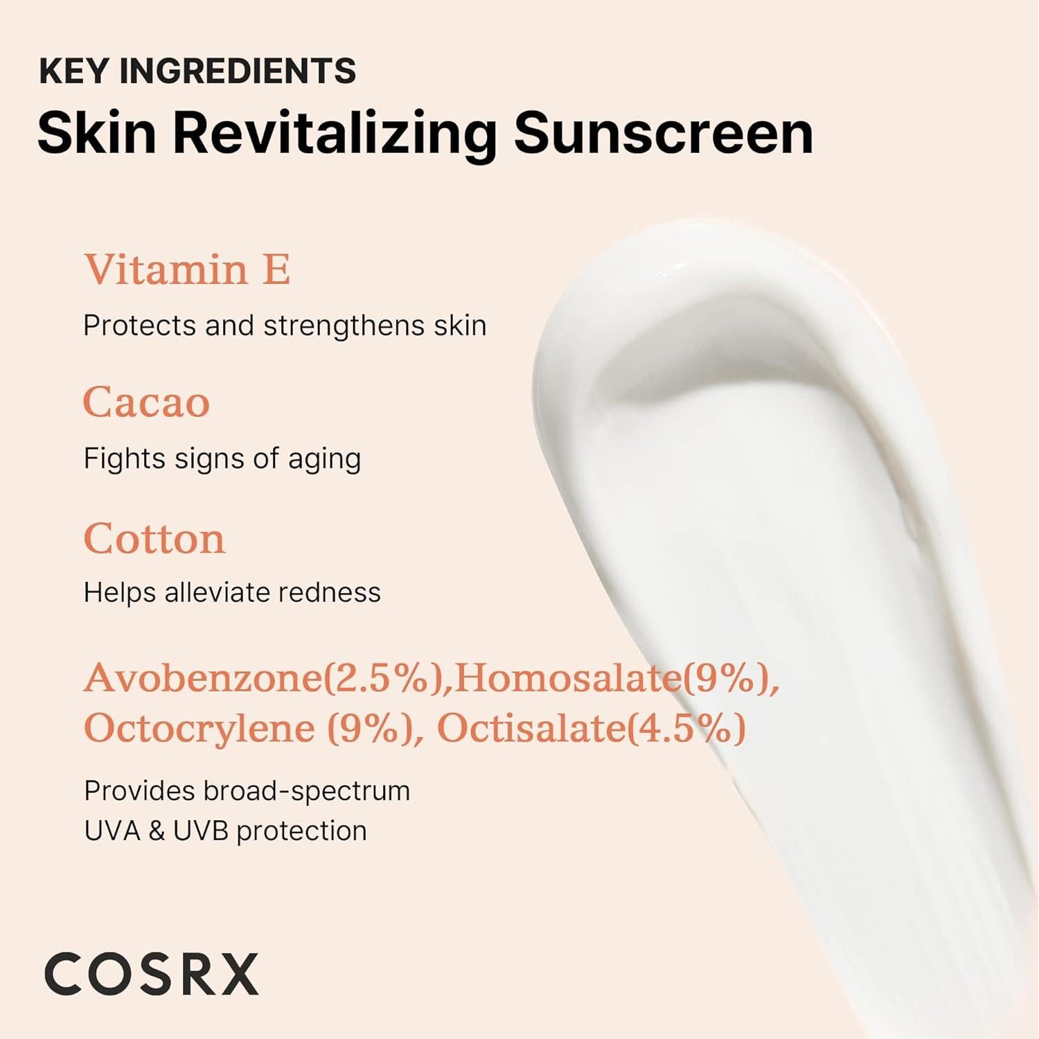 Protector Solar COSRX Vitamina E SPF 50 + Suero Alpha Arbutin 2%