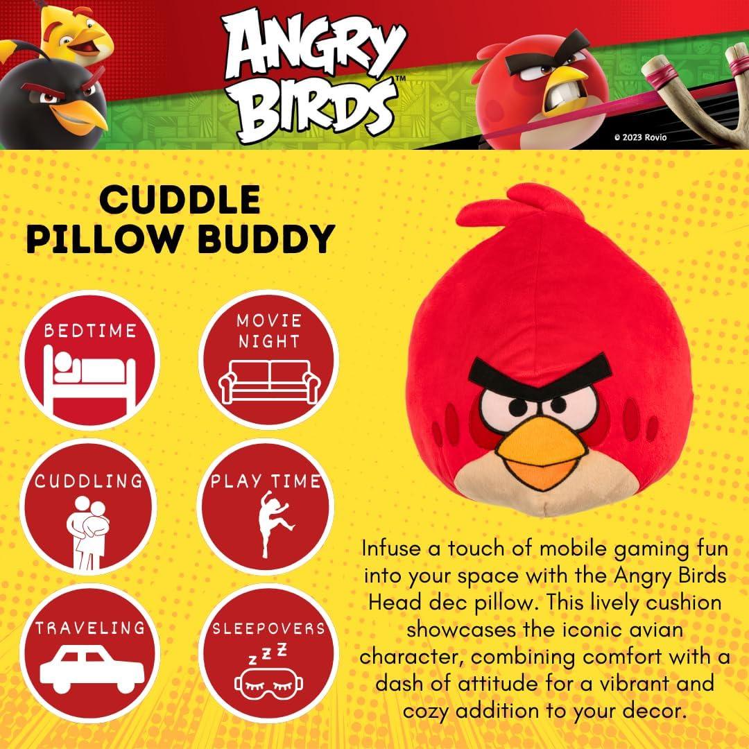 Almohada Decorativa Angry Birds Franco 30 cm Suave