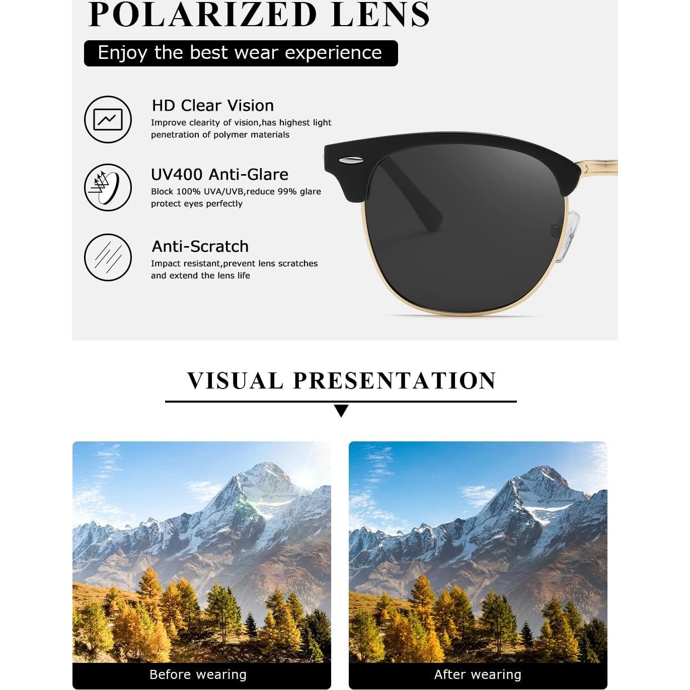 Gafas de sol AEVOGUE Vision UV400 para adultos negras