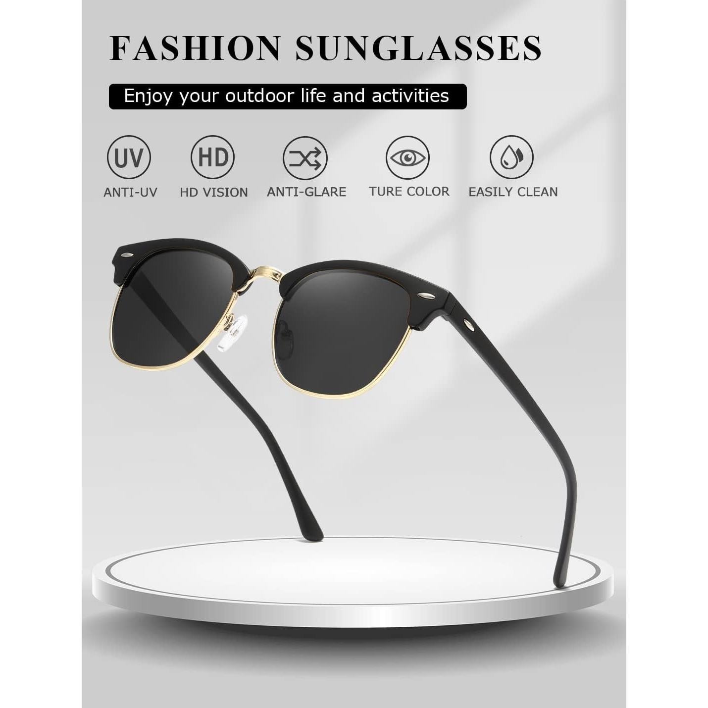 Gafas de sol AEVOGUE Vision UV400 para adultos negras