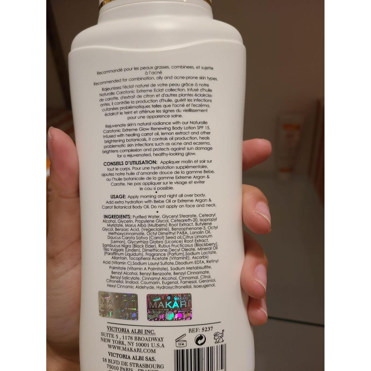 Loción Corporal Carotónica Makari 500 ml - Hidratante y Iluminadora