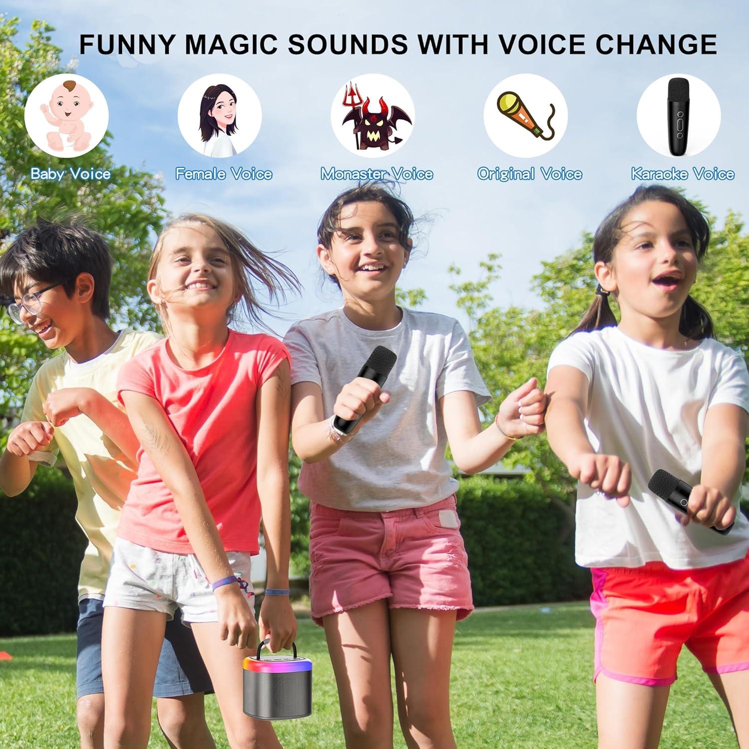 Mini Máquina de Karaoke HWWR D17G Bluetooth para Niños