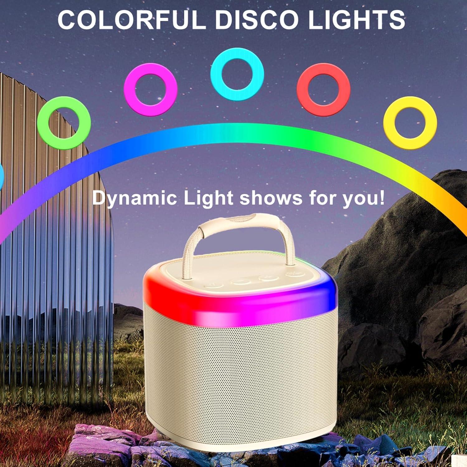 Máquina de Karaoke HWWR D17 para Niños con Bluetooth y Luces