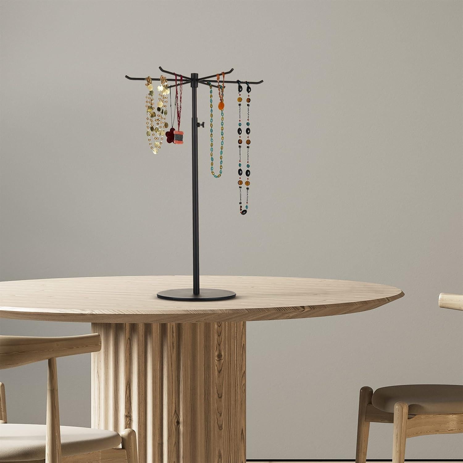 Soporte de Joyería Giratorio Bjewego Ajustable 66 cm 6 Ganchos