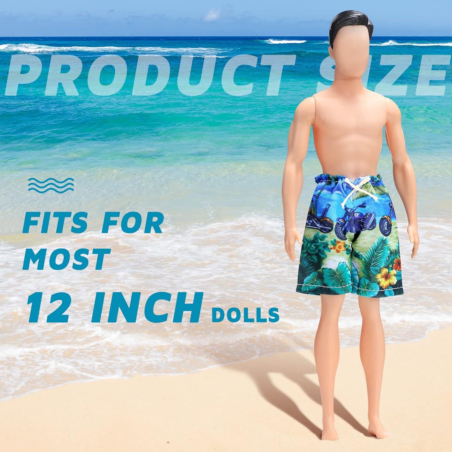 Bencailor 6 Pcs Ropa de Muñeca Pantalones Cortos Playa