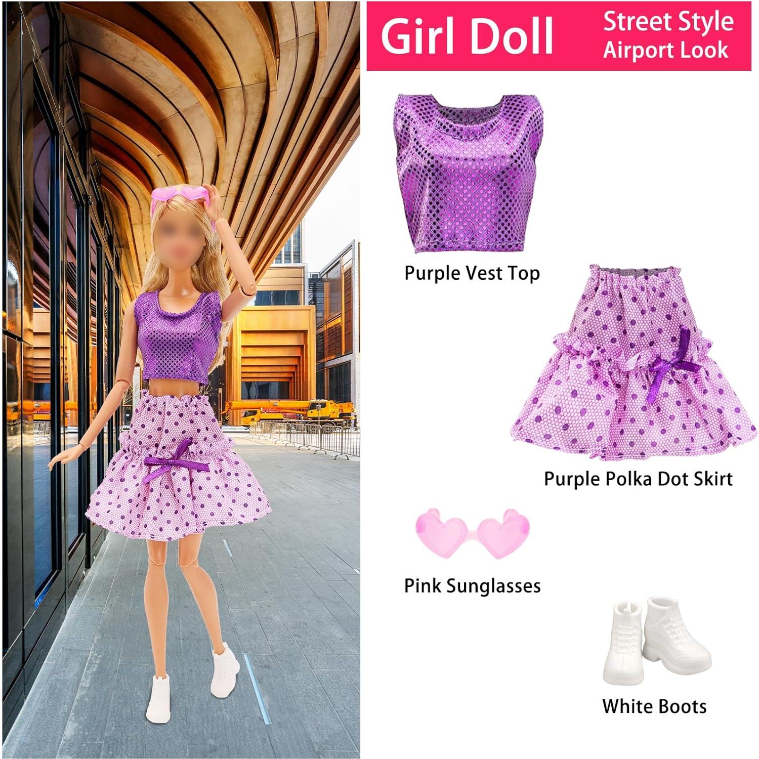 Conjunto de Ropa para Muñecas Miunana 8 Piezas 29.21 cm