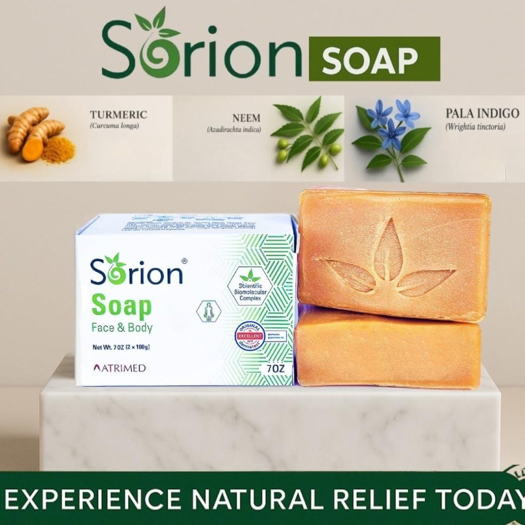 Jabón Sorion Ayurvédico con Aceite de Coco y Neem 198g