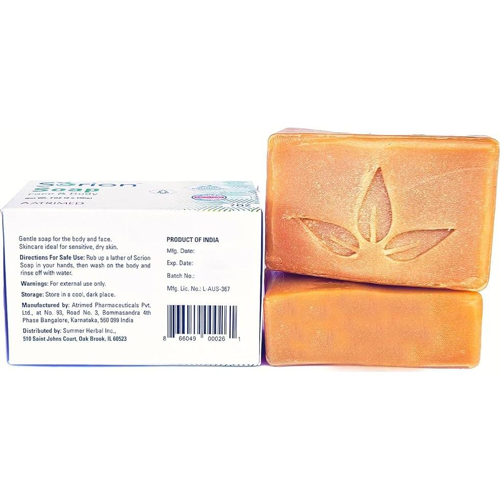 Jabón Sorion Ayurvédico con Aceite de Coco y Neem 198g