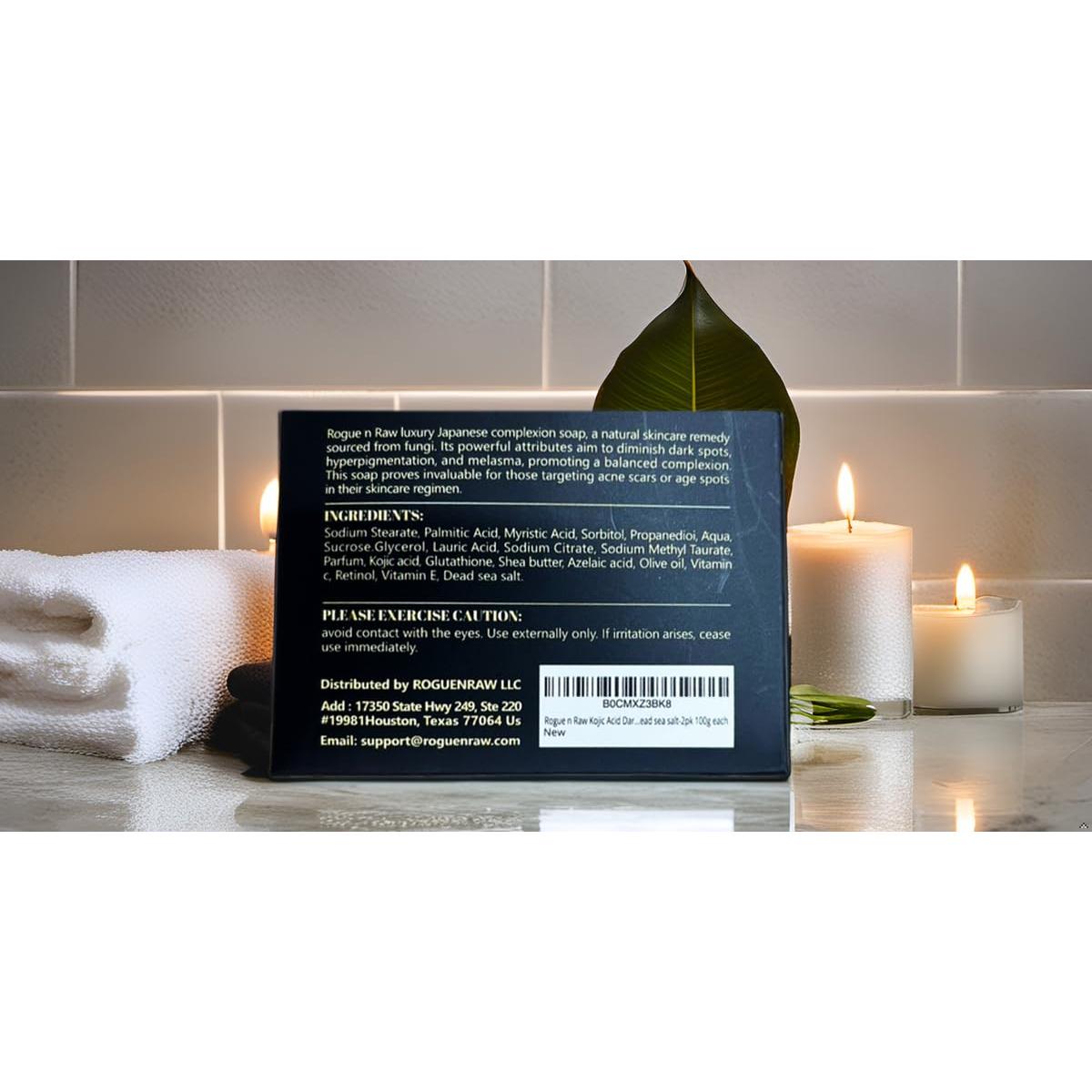 Jabón de Ácido Kójico Rogue N Raw con Cúrcuma y Colágeno - 2x100g