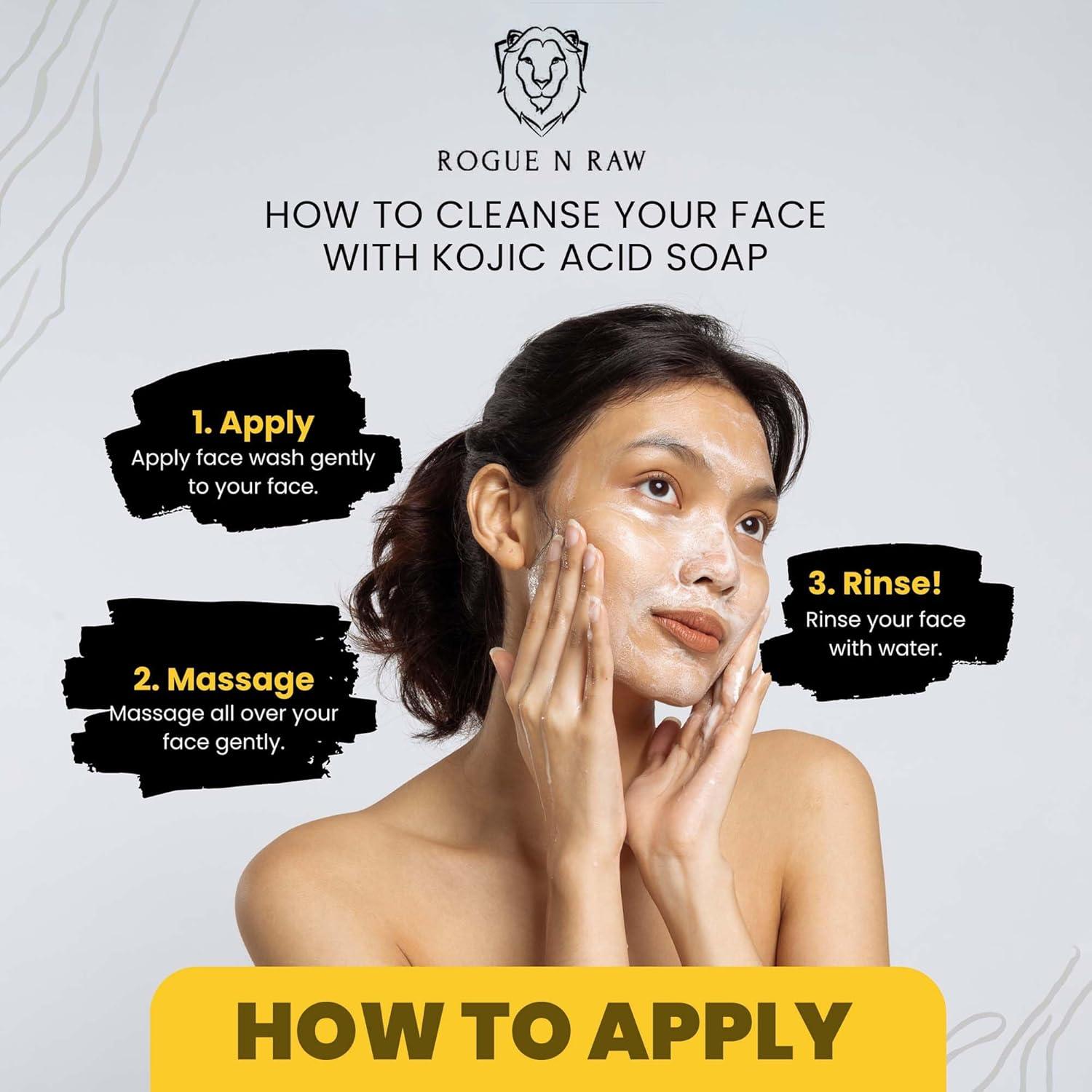 Jabón de Ácido Kójico Rogue N Raw con Cúrcuma y Colágeno - 2x100g