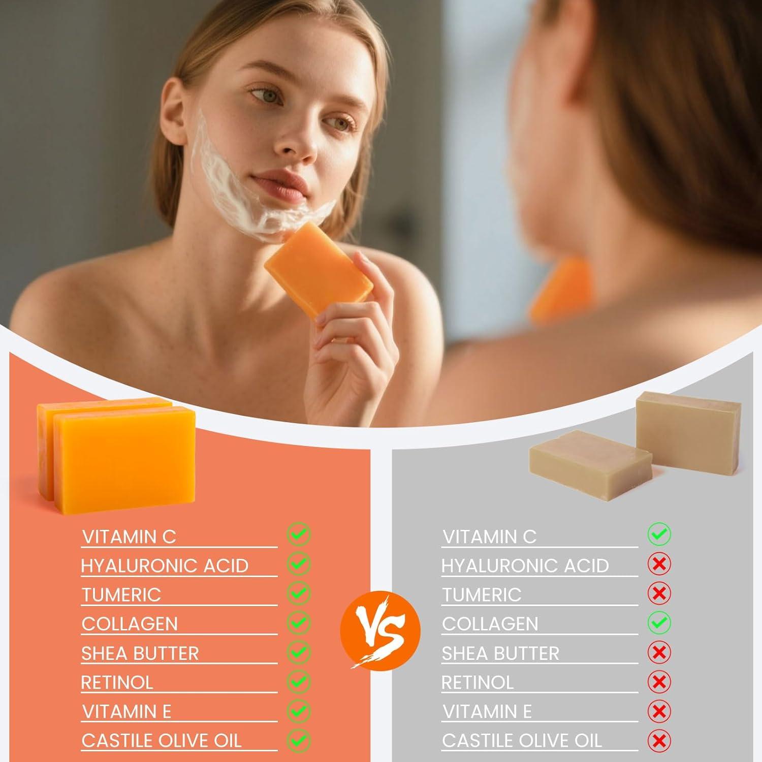 Jabón de Ácido Kójico y Cúrcuma YOSEGOOTER - 2 Paquetes