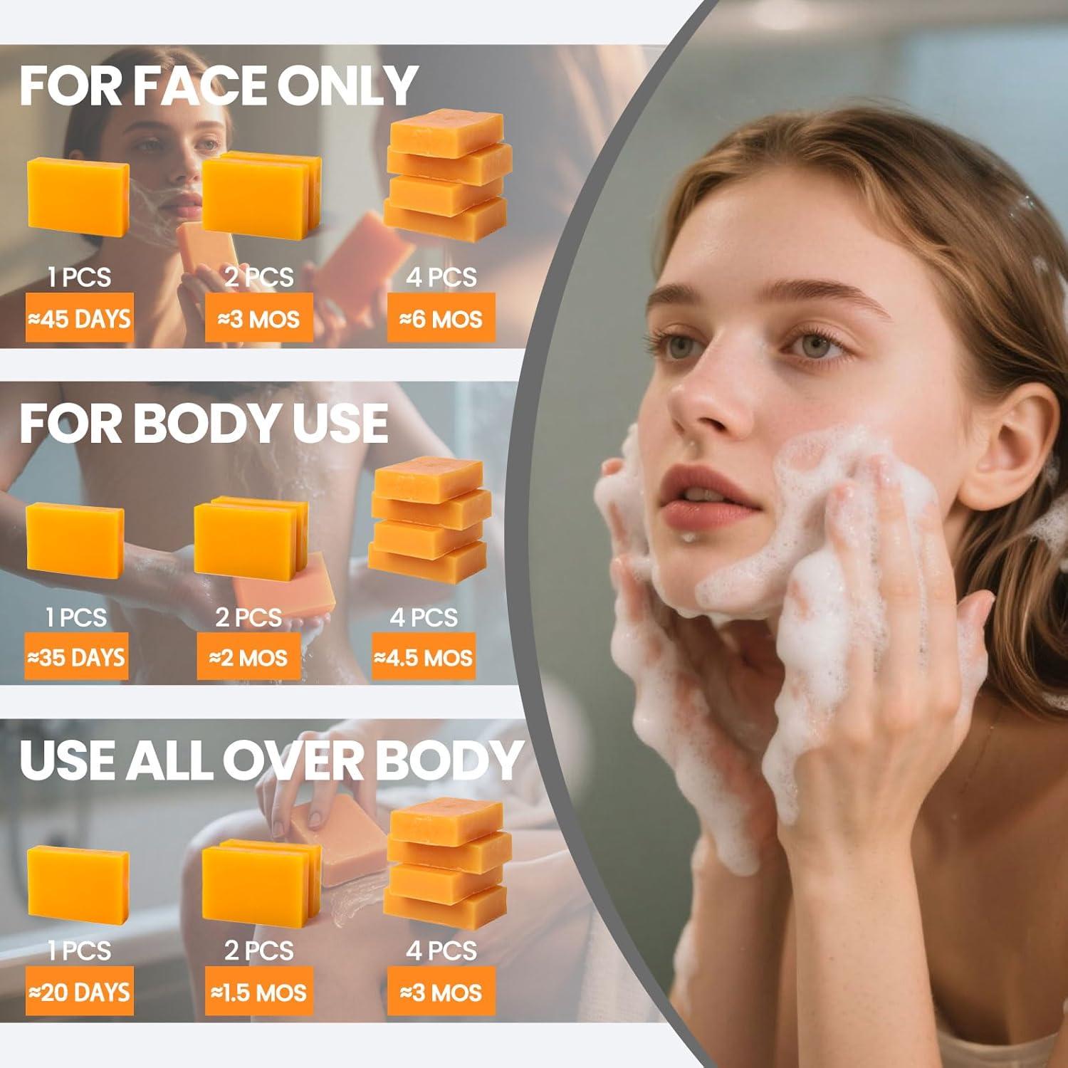 Jabón de Ácido Kójico y Cúrcuma YOSEGOOTER - 2 Paquetes