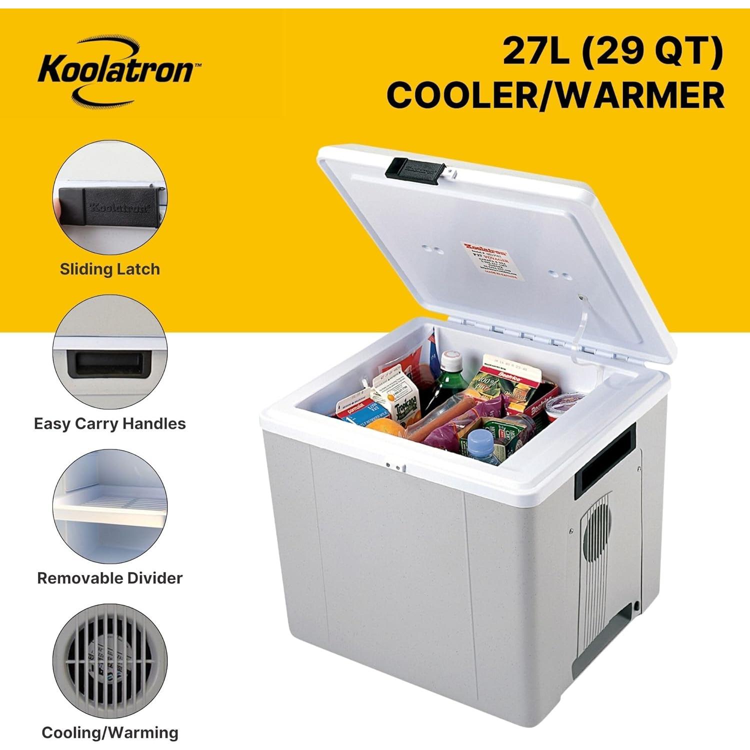 Enfriador Portátil Koolatron P27 - 27 L, 12V, Calentador