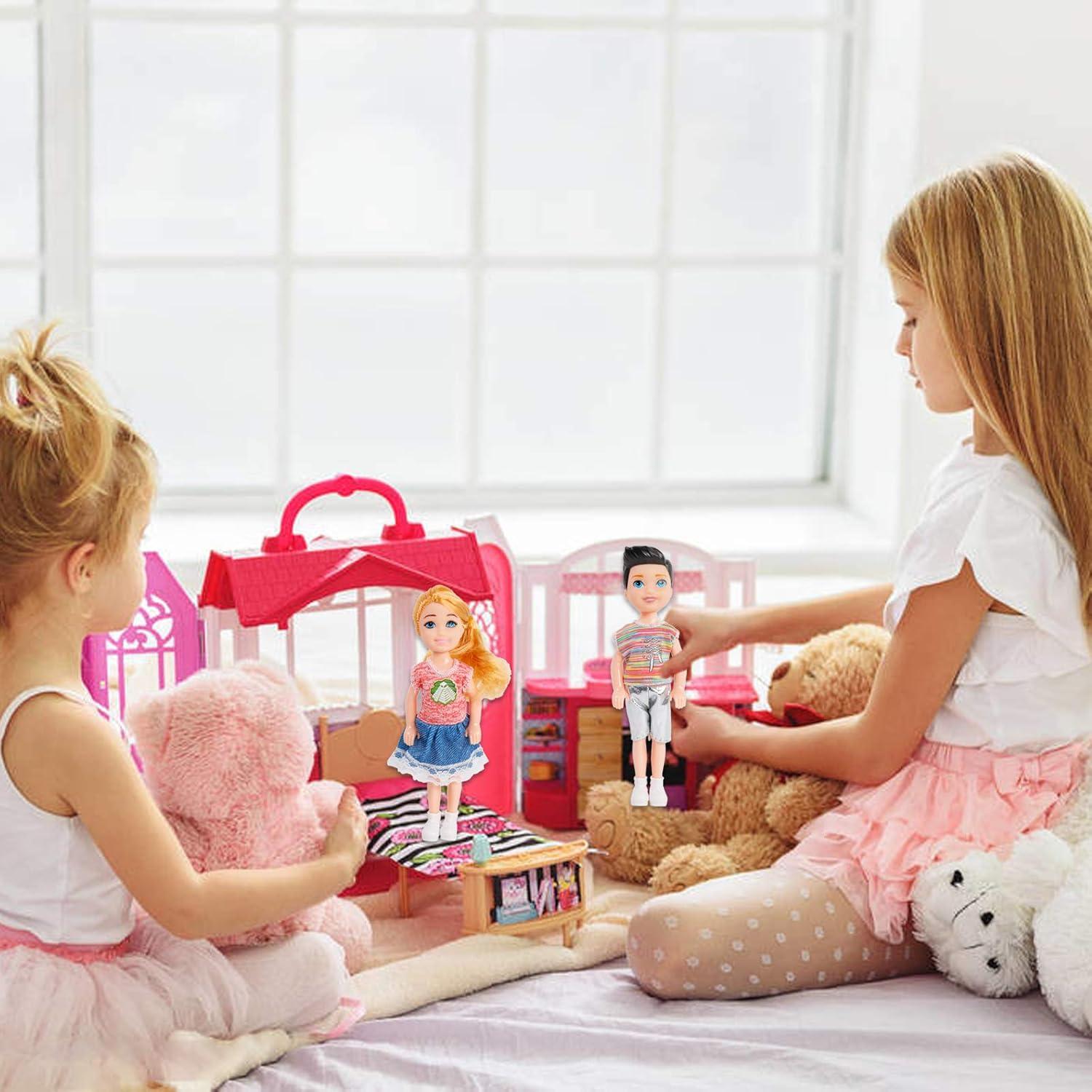 Conjunto de 10 Muñecas Mini ONEST 12,7 cm con Ropa y Accesorios