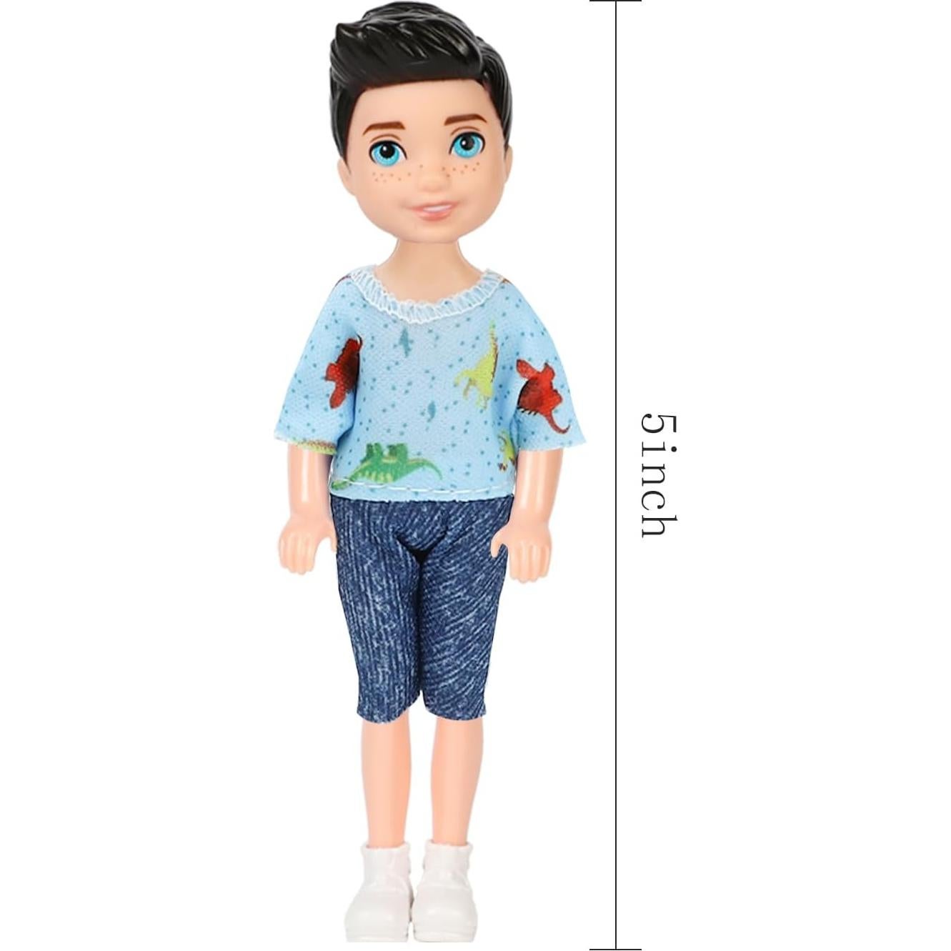 Conjunto de 10 Muñecas Mini ONEST 13 cm con Ropa y Accesorios