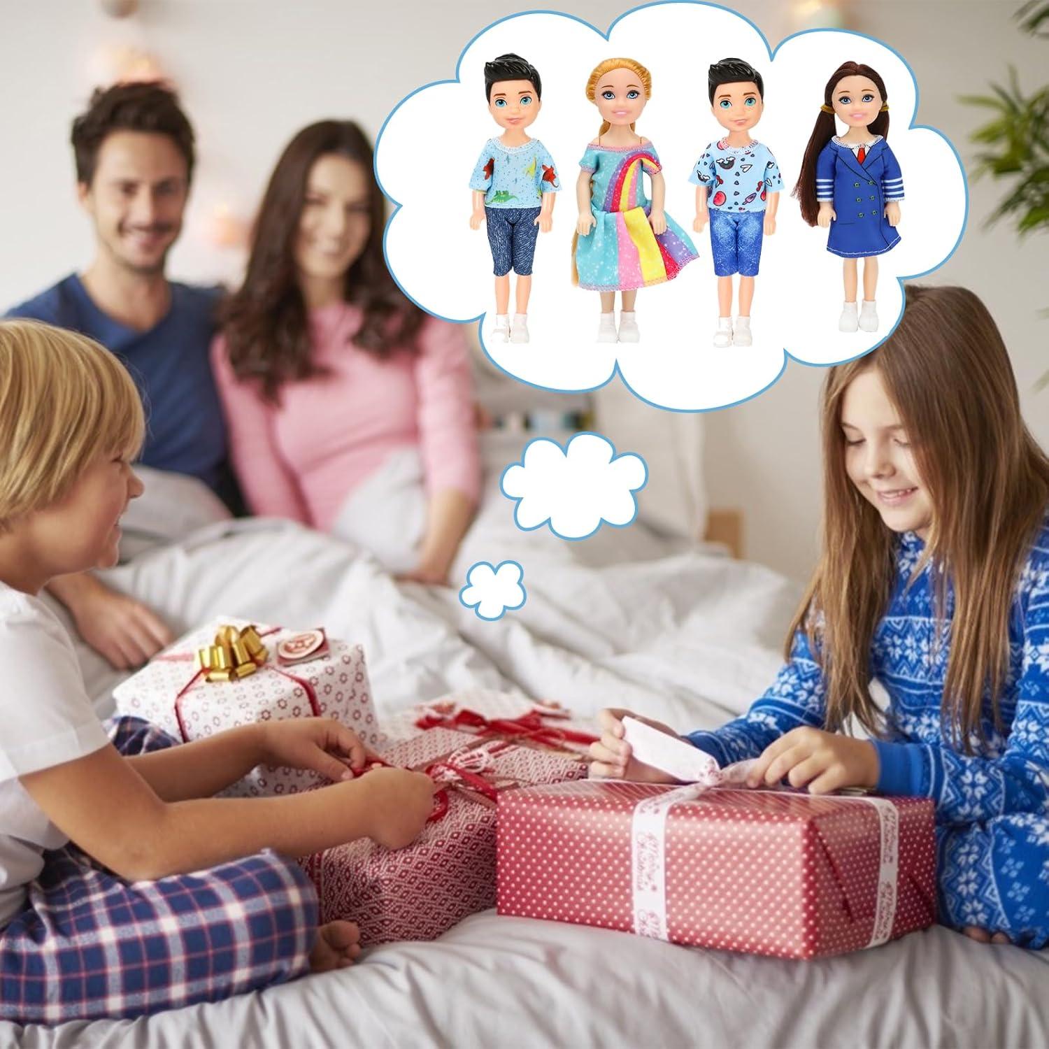 Conjunto de 10 Muñecas Mini ONEST 13 cm con Ropa y Accesorios