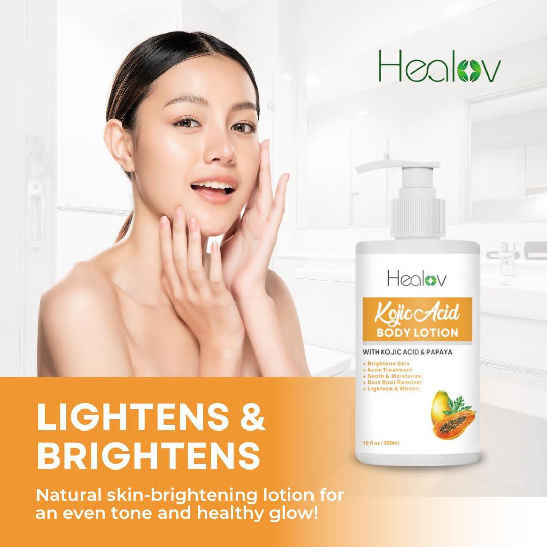 Loción Corporal Aclaradora Healov - Ácido Kójico 330g