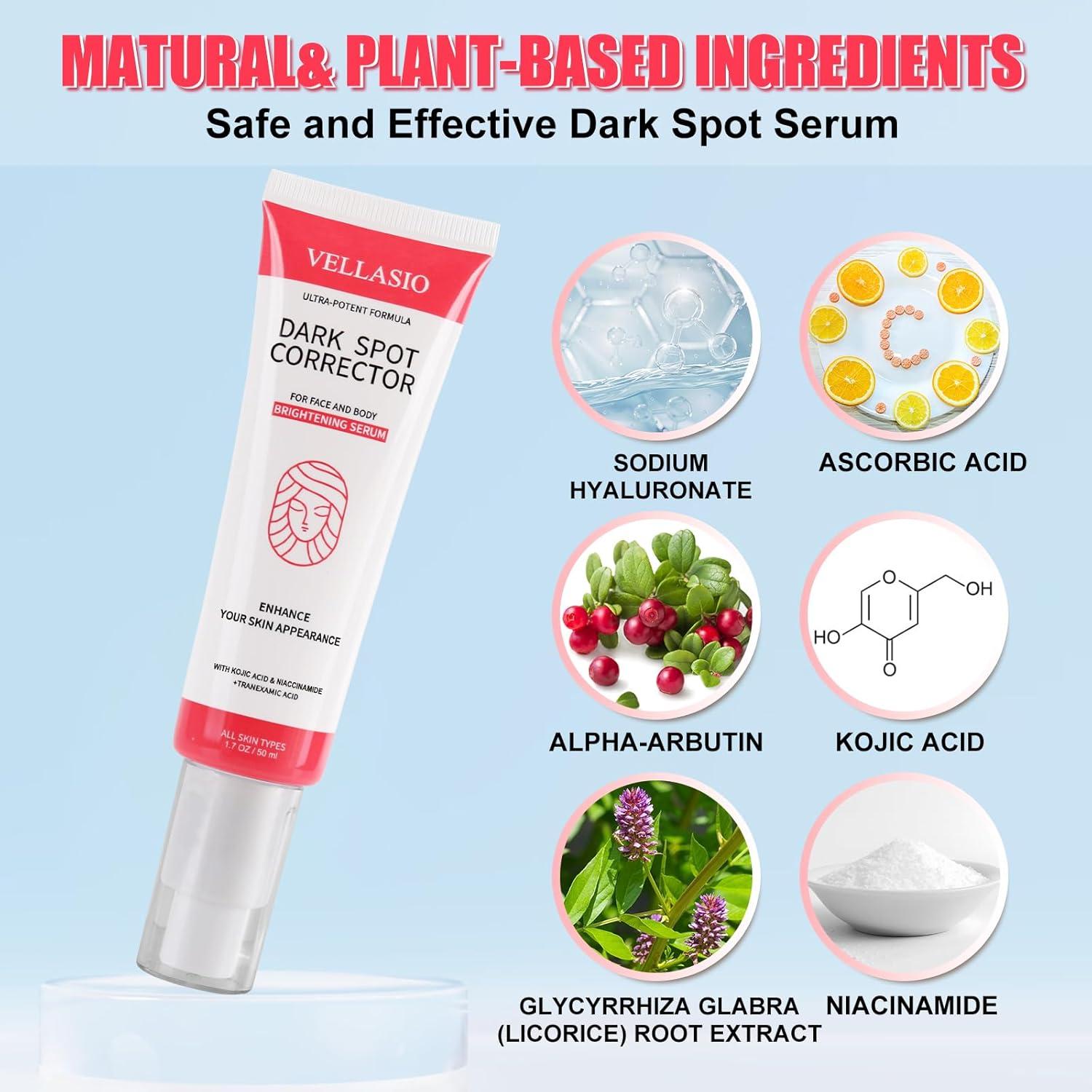 Suero Corrector de Manchas Oscuras VELLASIO 50 ml - Facial y Corporal