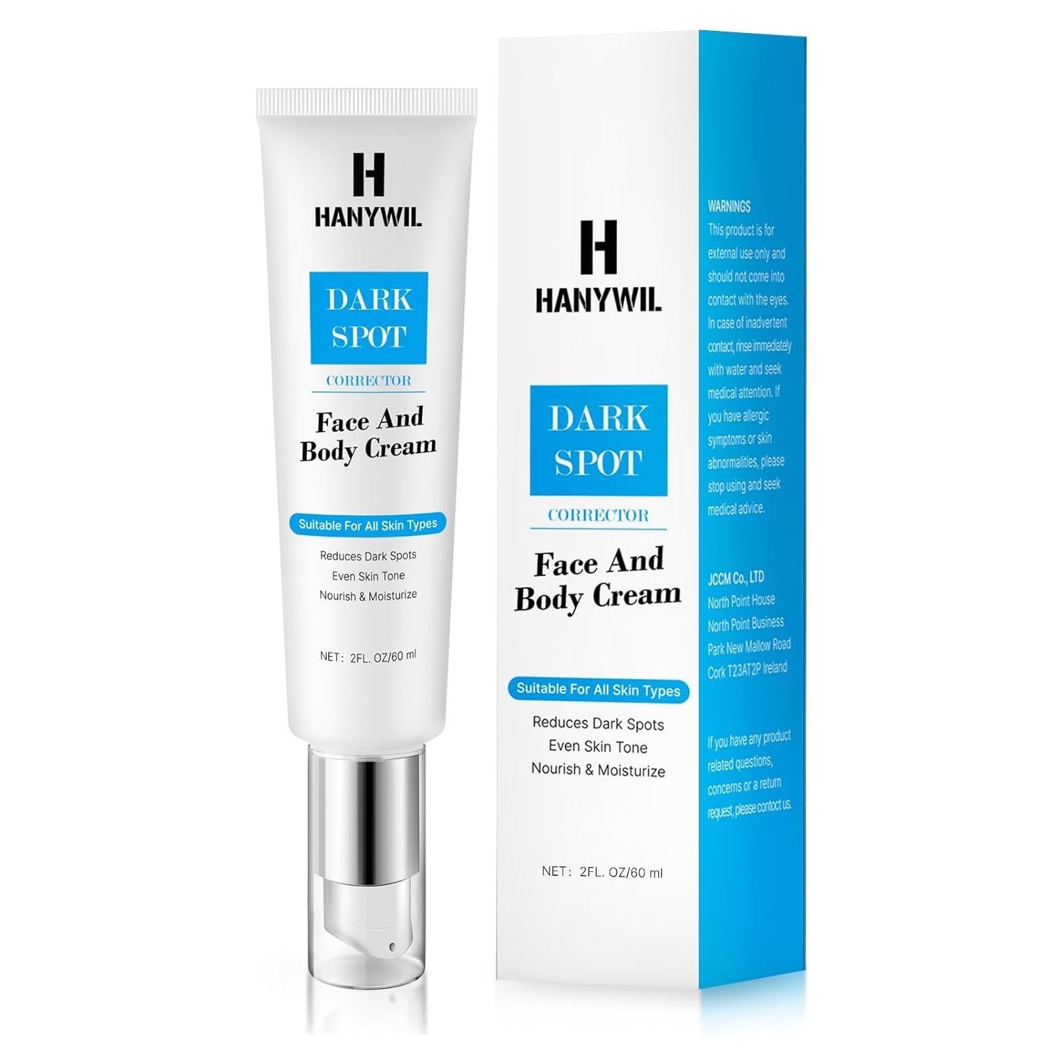 Crema Removedora de Manchas Oscuras HANYWIL 60 ml