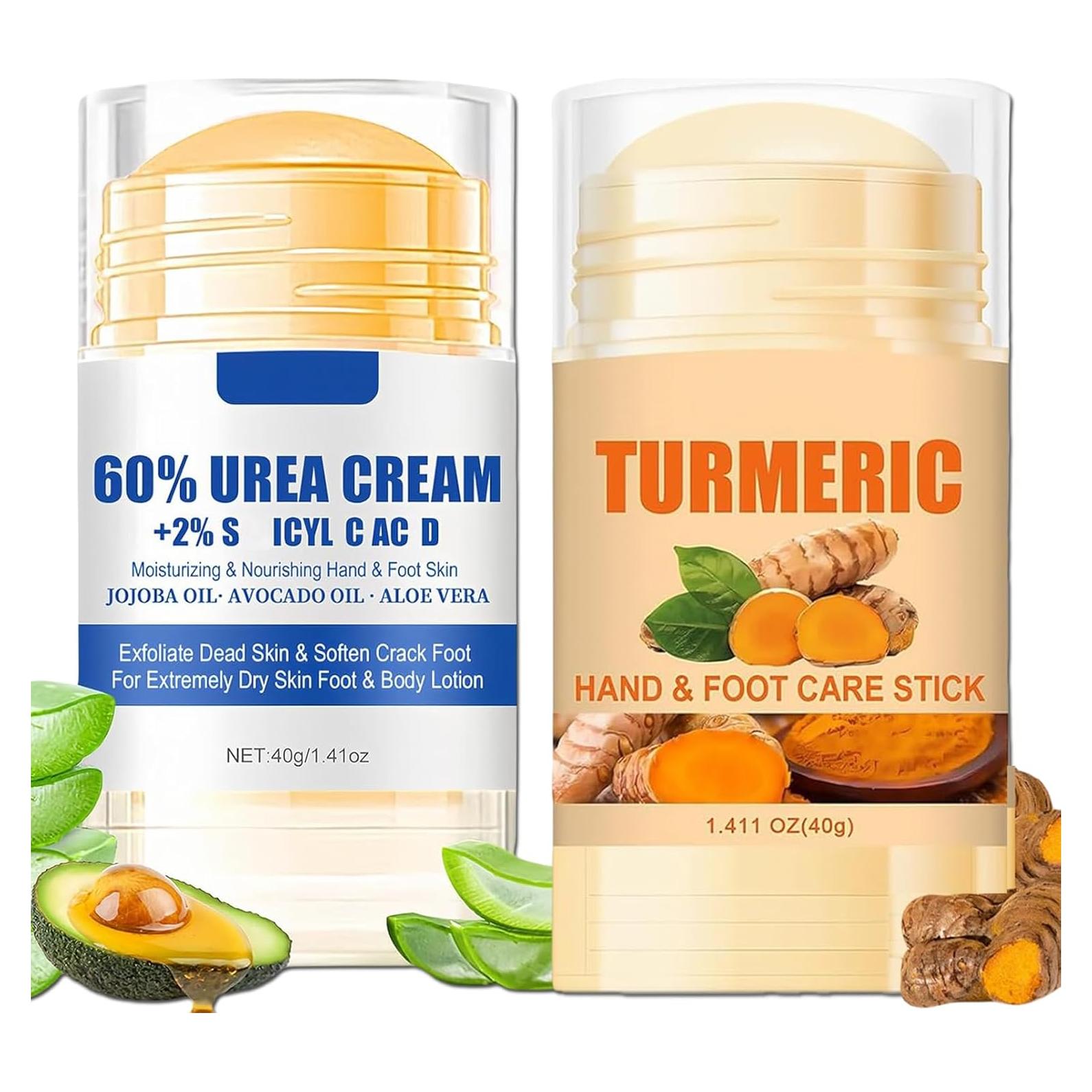 Conjunto Crema Hidratante Urea 60% y Cúrcuma 40g - ASMAYSA