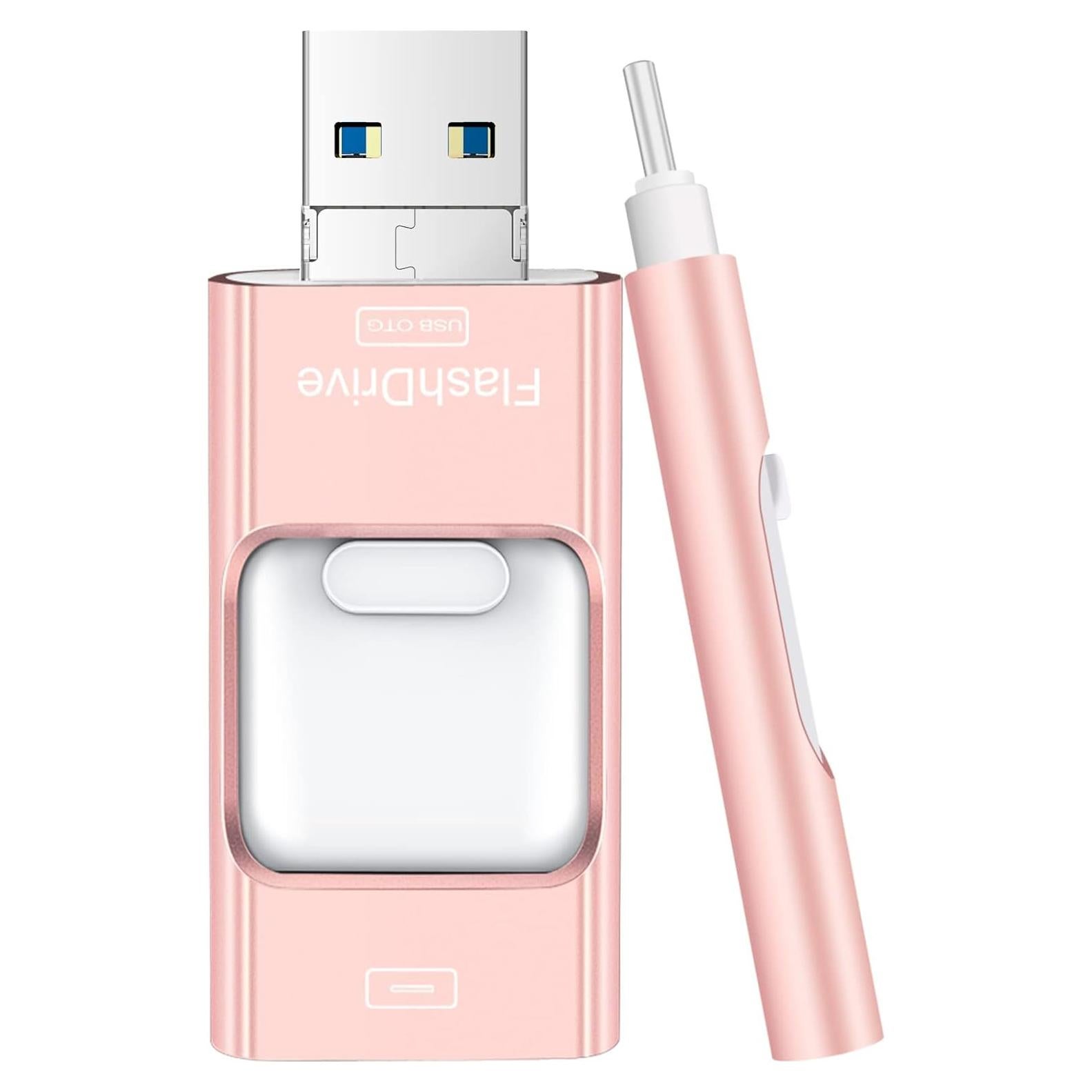 Unidad Flash ZARMST 512GB 4 en 1 USB Tipo C Rosa