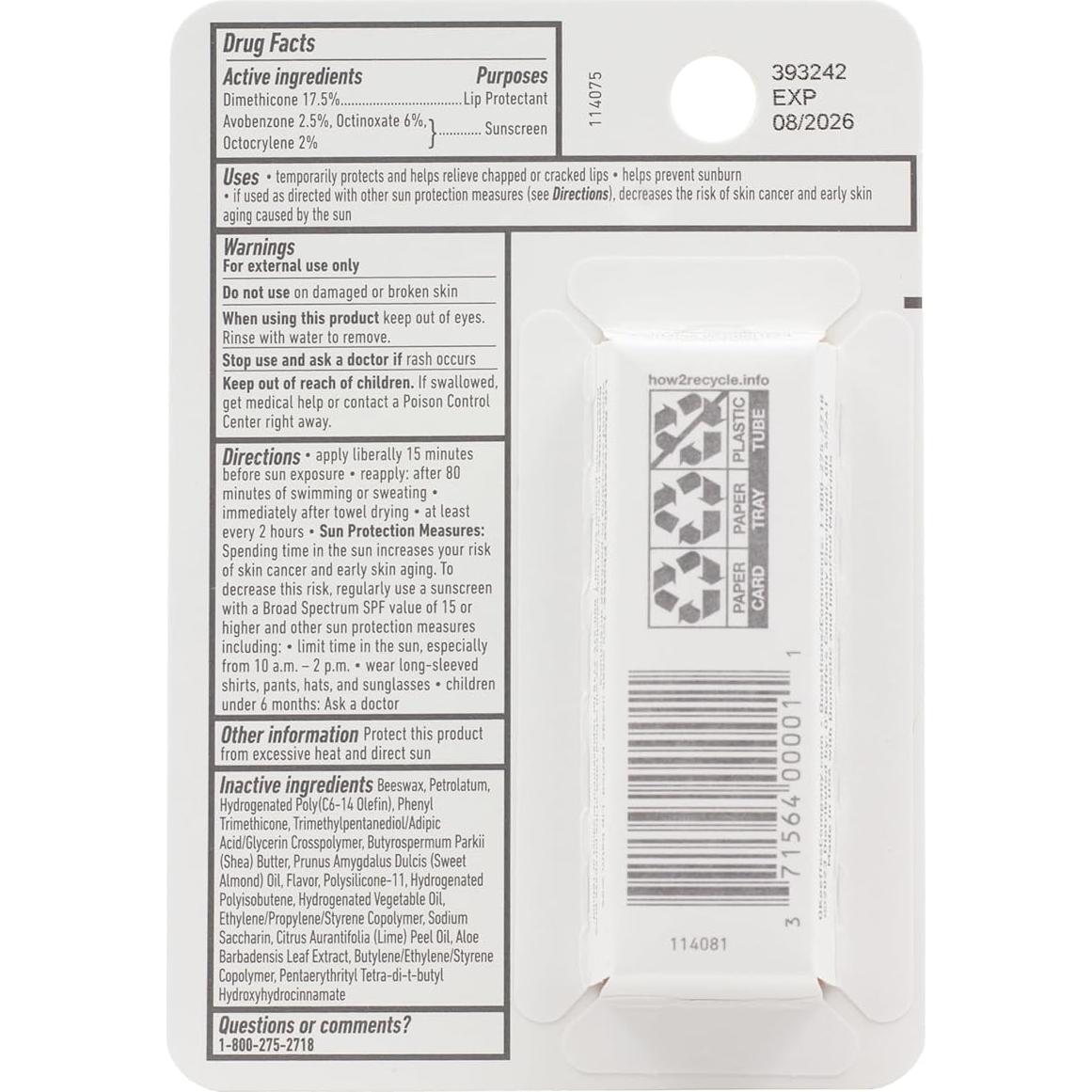 Bálsamo Labial O'Keeffe's Lip Repair SPF 35 - Hidratante 1 Paquete