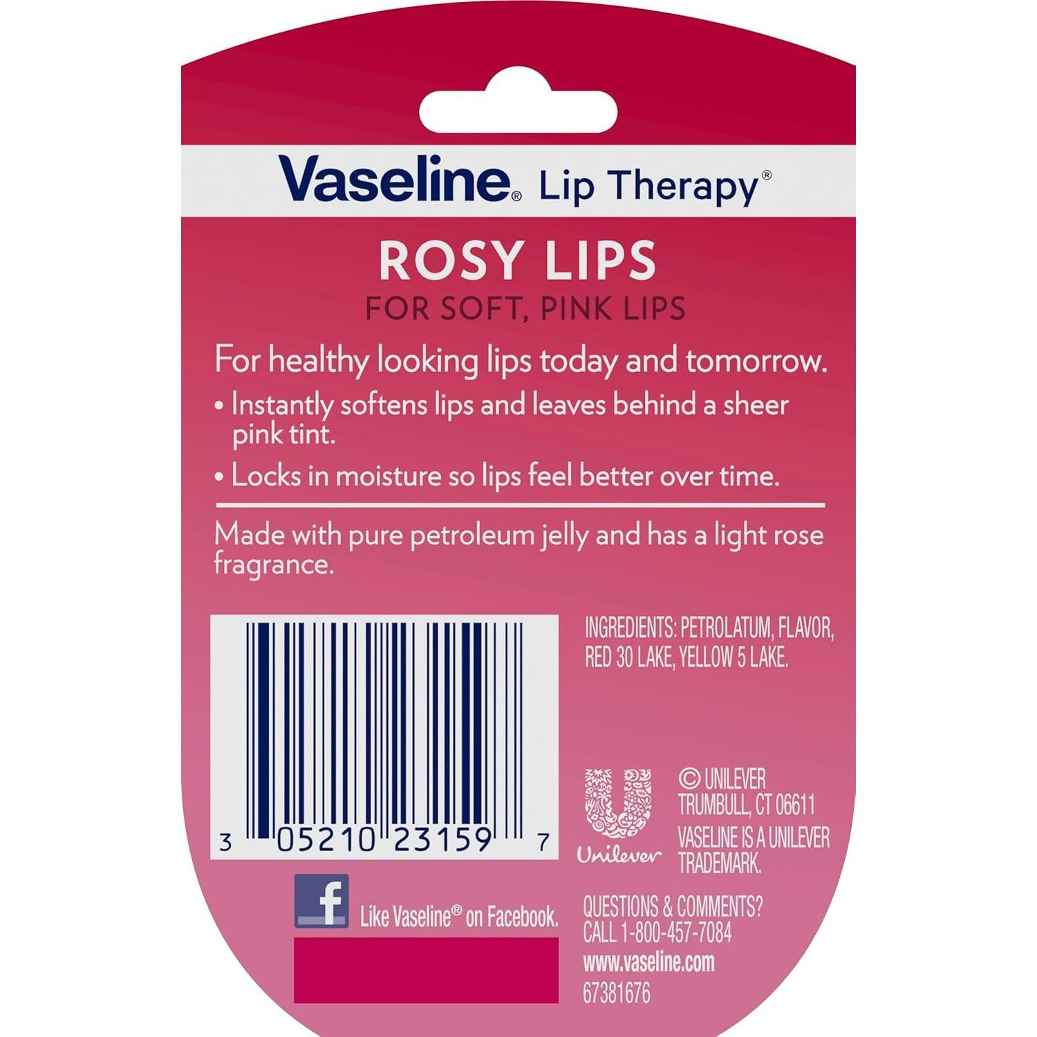 Bálsamos Labiales Vaseline 3-Pack Mini 7.09g Crème Brûlée