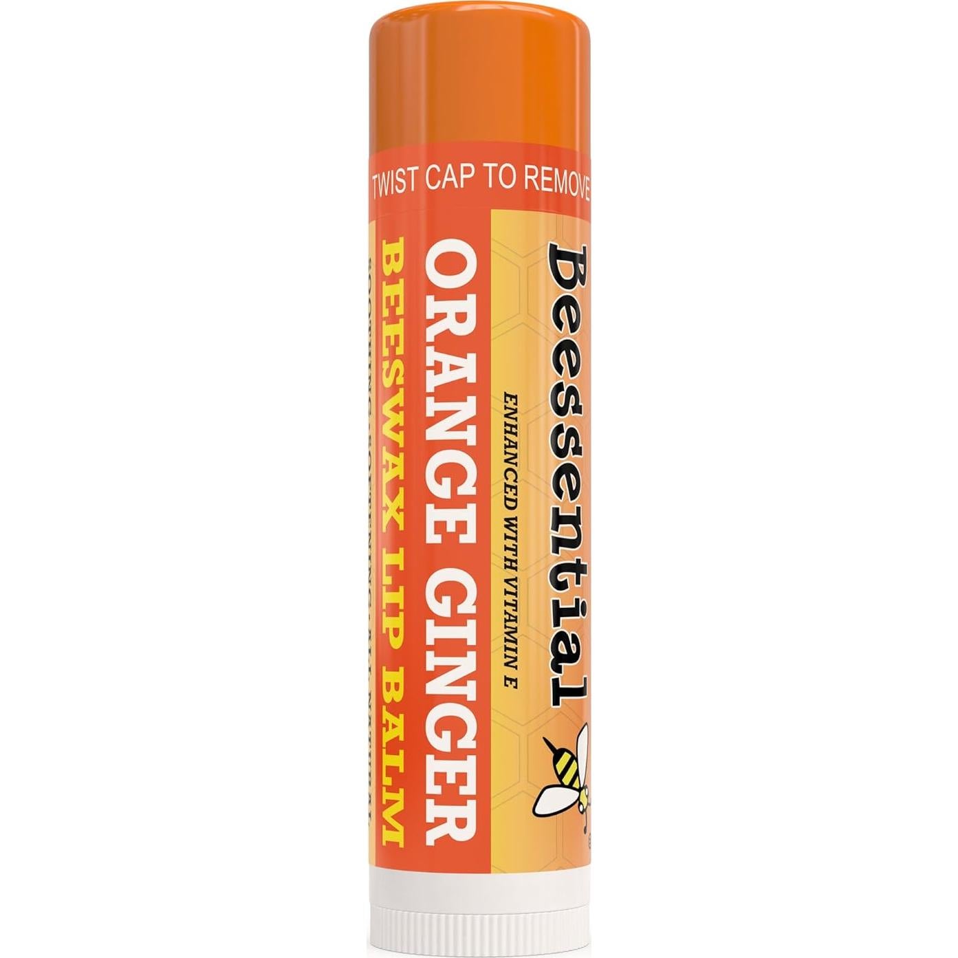 Bálsamo Labial Natural Beessential Jengibre Naranja 18 Unidades