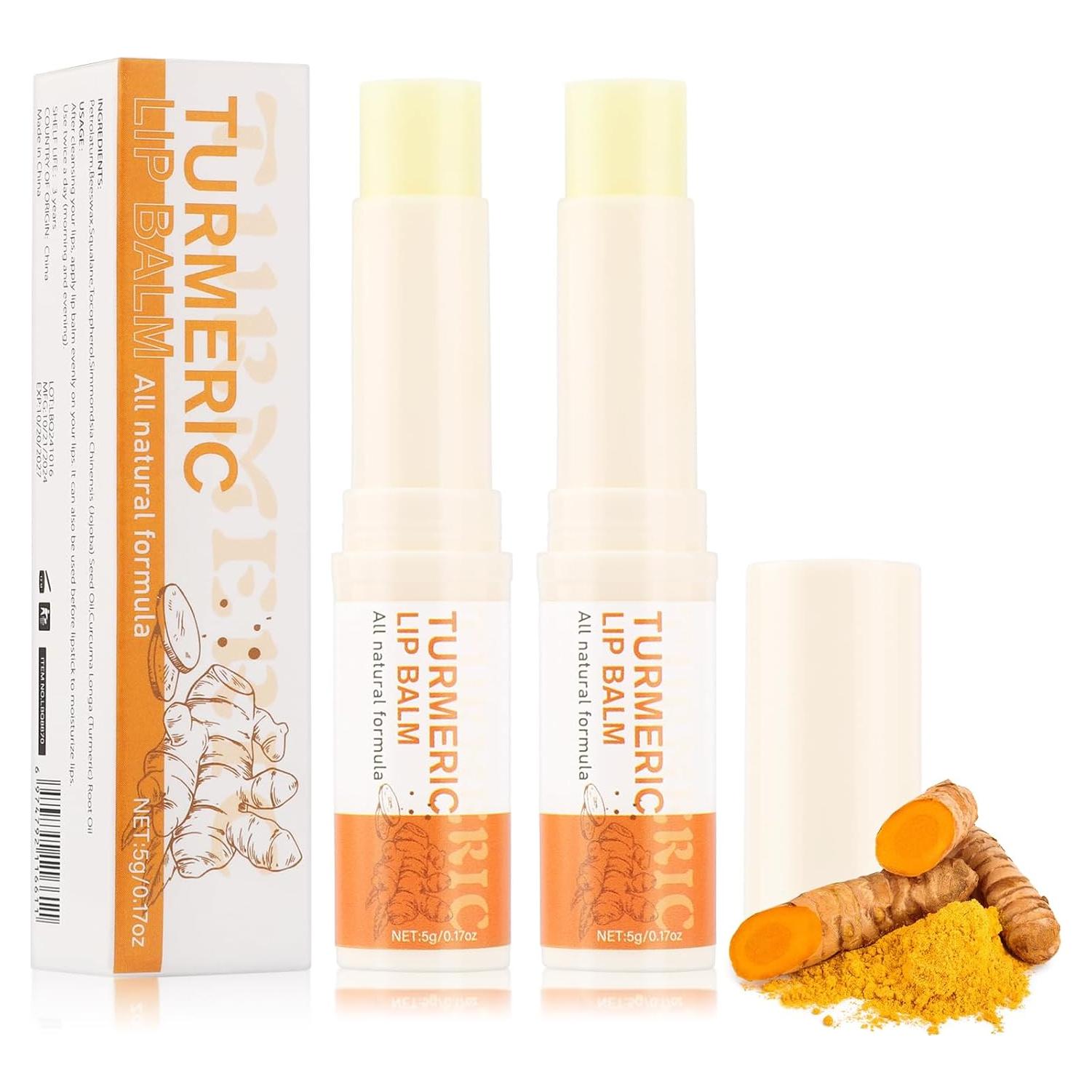 Bálsamo Labial Natural Jutqut 2PCS Cúrcuma 5g Hidratante