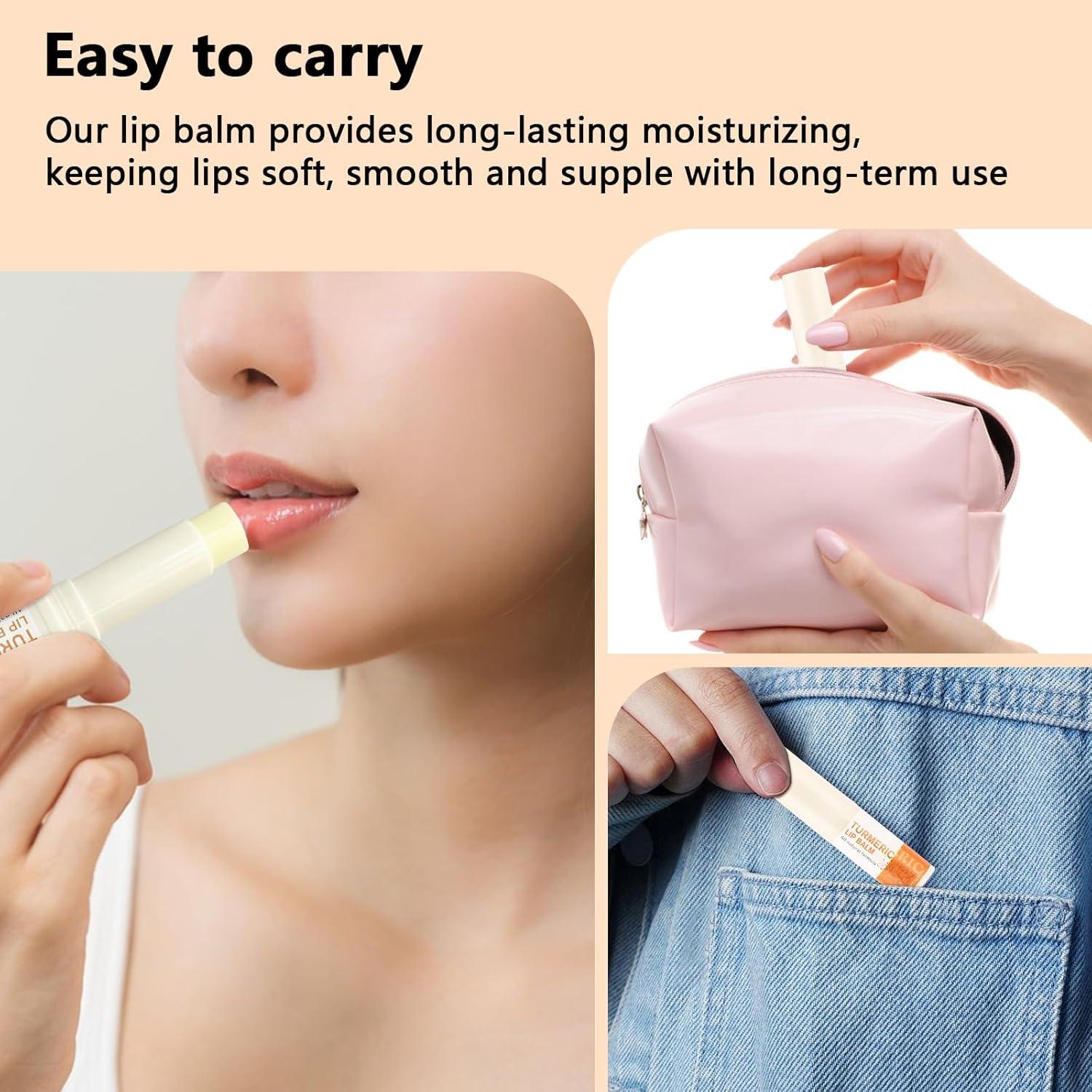 Bálsamo Labial Natural Jutqut 2PCS Cúrcuma 5g Hidratante