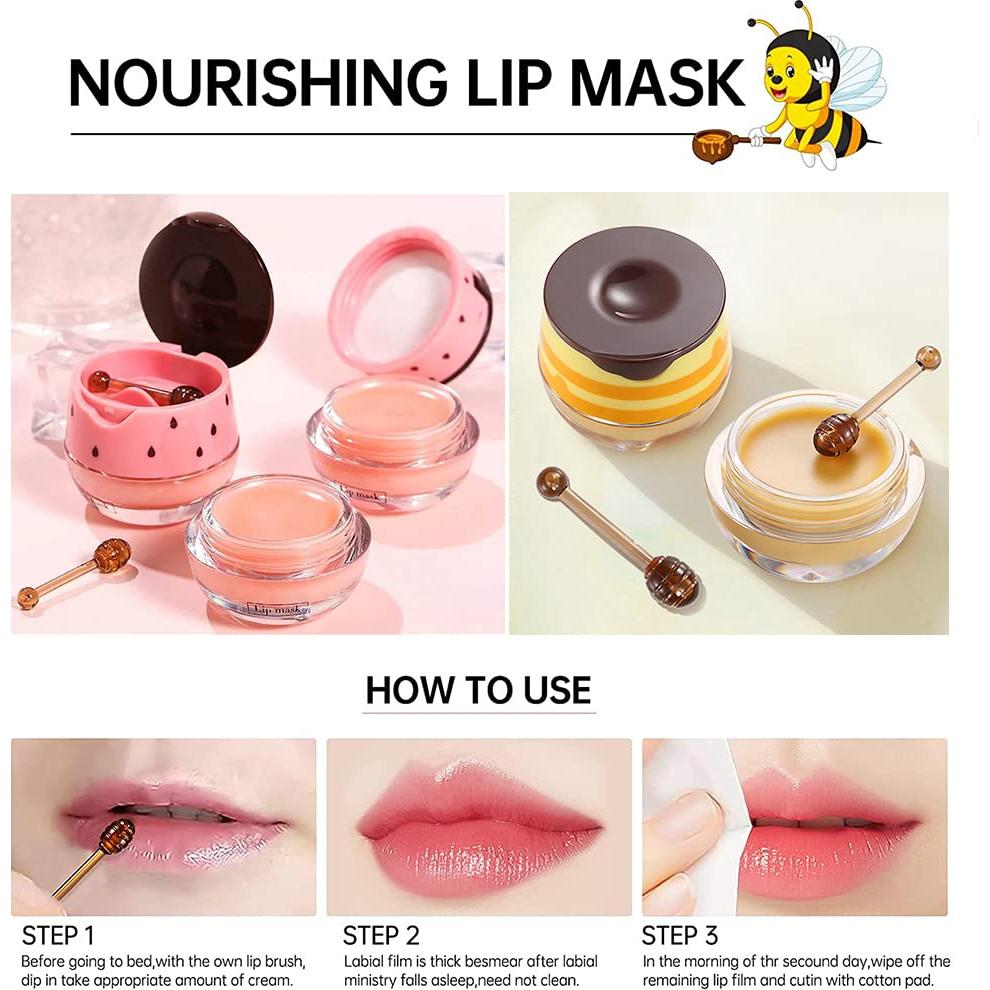 Bálsamo Labial Charm Kiss Miel y Fresa 4PCS Hidratante