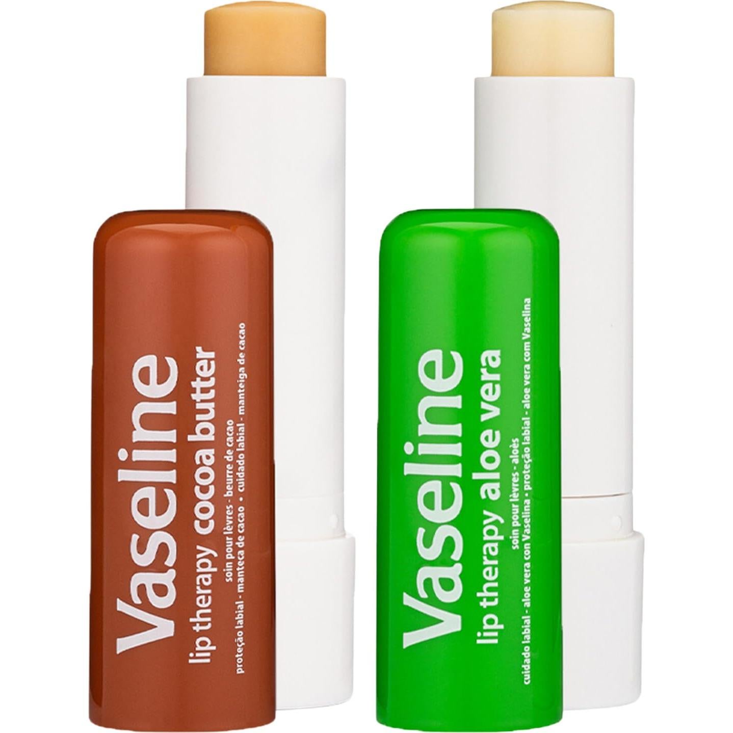 Bálsamos Labiales Vaseline 4-Pack Aloe Vera y Cacao 4.5g