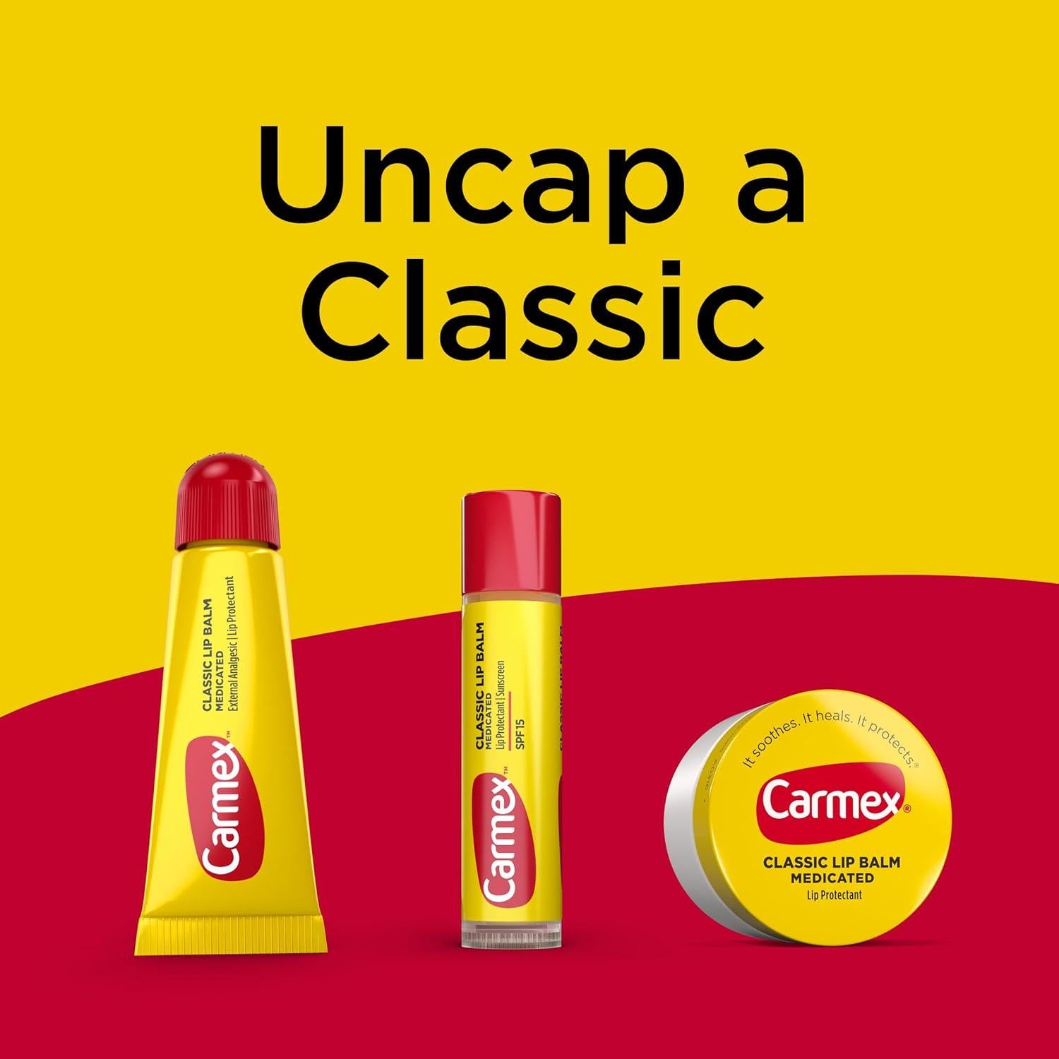 Bálsamo Labial Medicado Carmex Stick SPF 15 - 18 Unidades