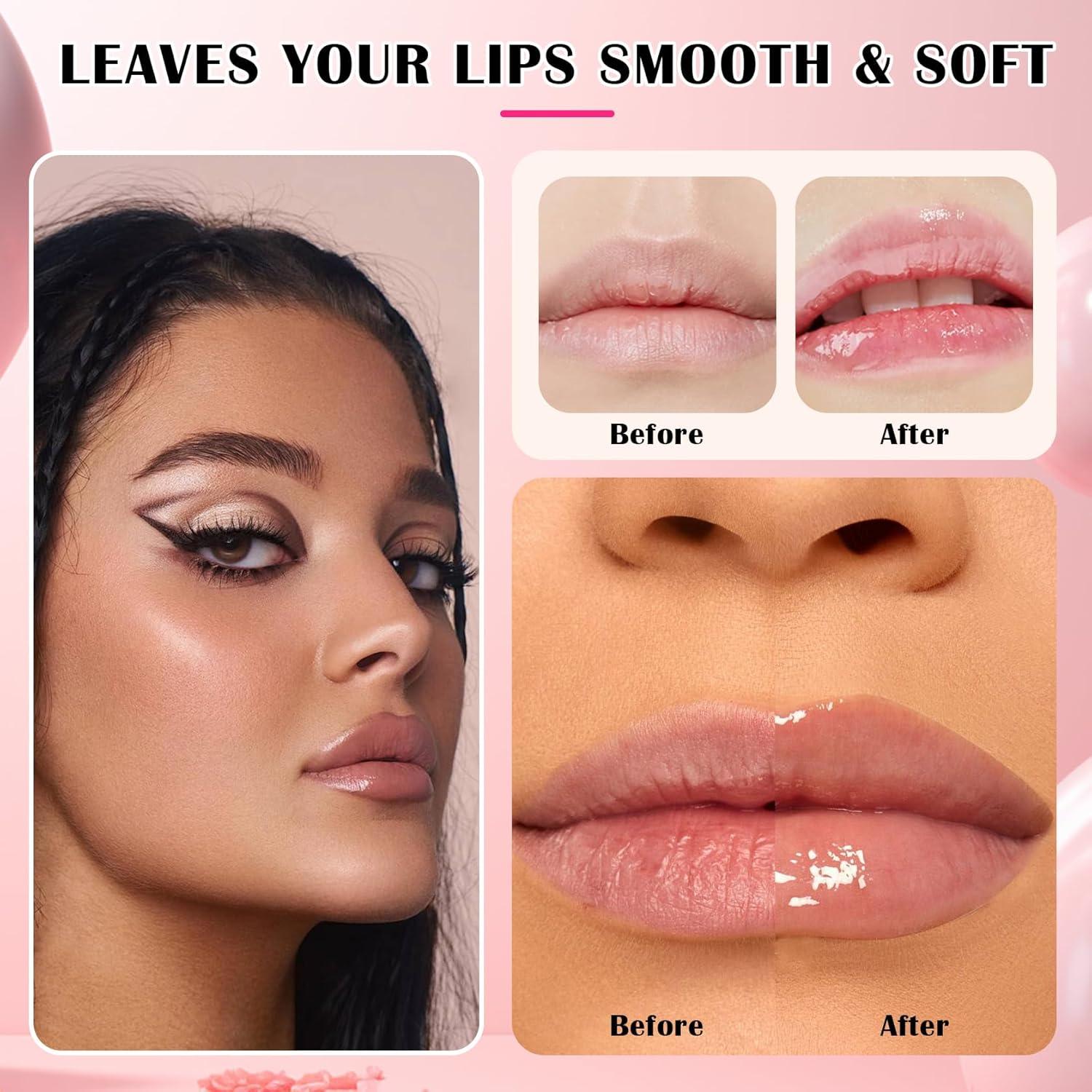 Bálsamo Labial QIUFSSE 3PCS Miel Sandía Cereza Hidratante
