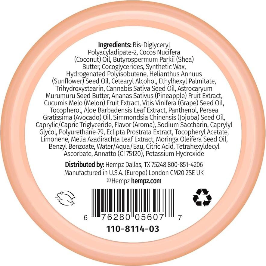 Mascarilla Hidratante para Labios Hempz - Piña Dulce y Melón 26.9g