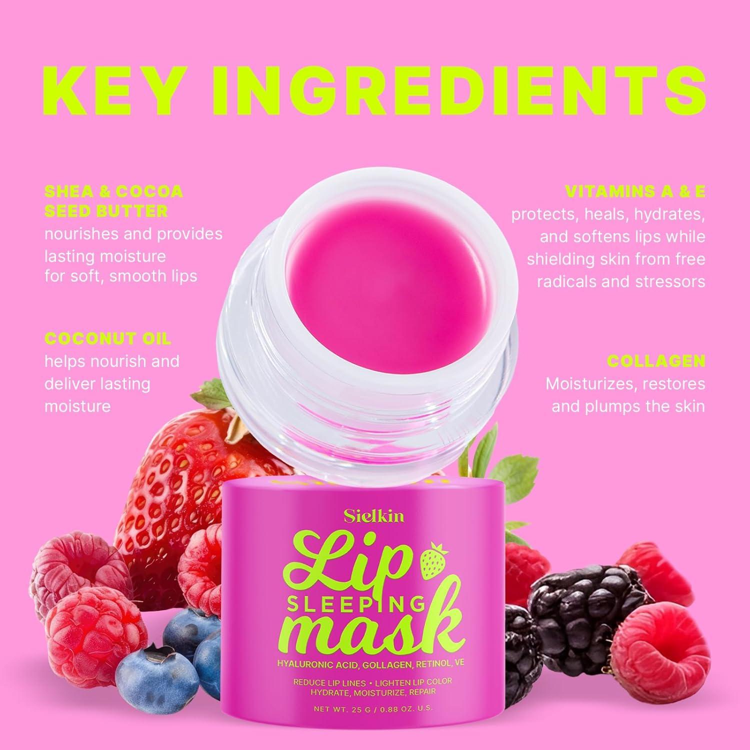 Mascarilla Labial Nocturna Sielkin 26g - Hidratante Ácido Hialurónico