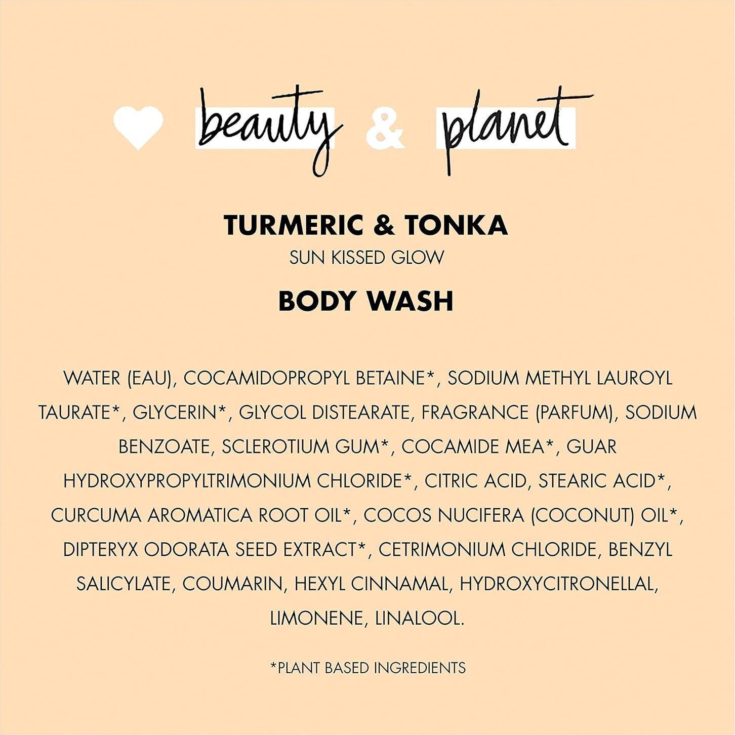 Gel de Ducha Vegano Amor Belleza y Planeta Cúrcuma 453 g