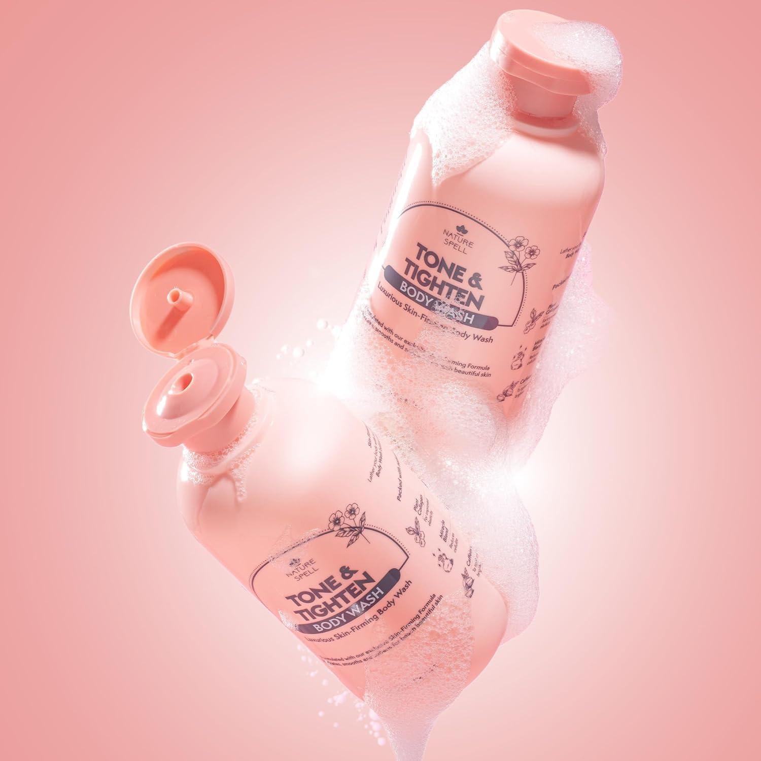 Gel de Ducha Reafirmante Nature Spell 320 ml - Ácido Hialurónico, Ginseng, Colágeno Vegano