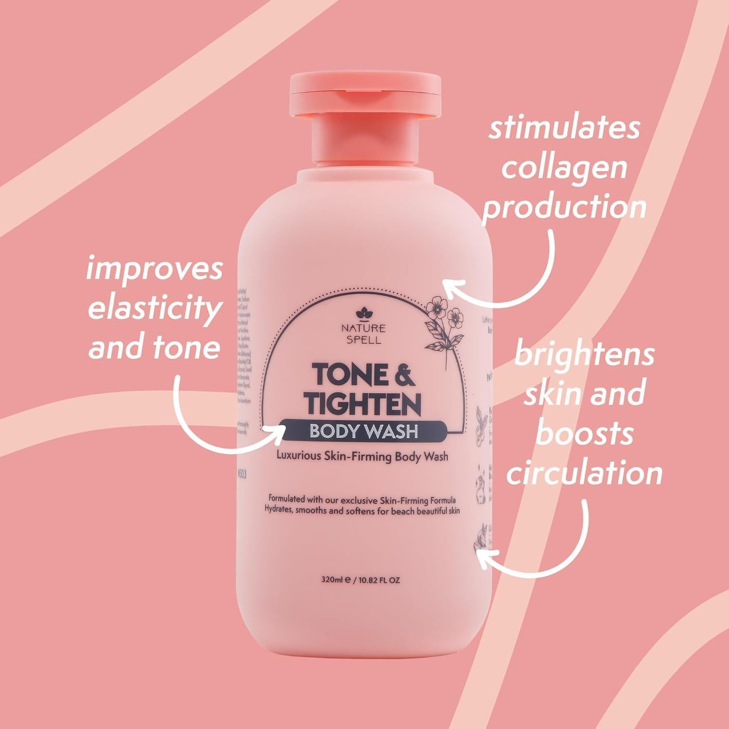 Gel de Ducha Reafirmante Nature Spell 320 ml - Ácido Hialurónico, Ginseng, Colágeno Vegano