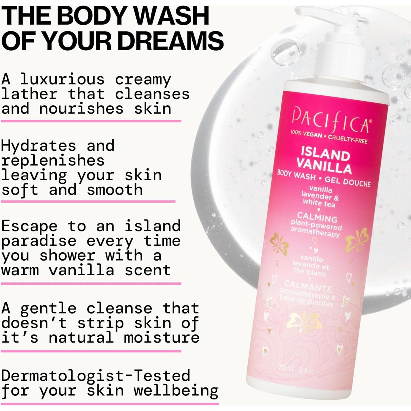 Gel de Ducha Vainilla de Isla Pacifica 354 ml Hidratante