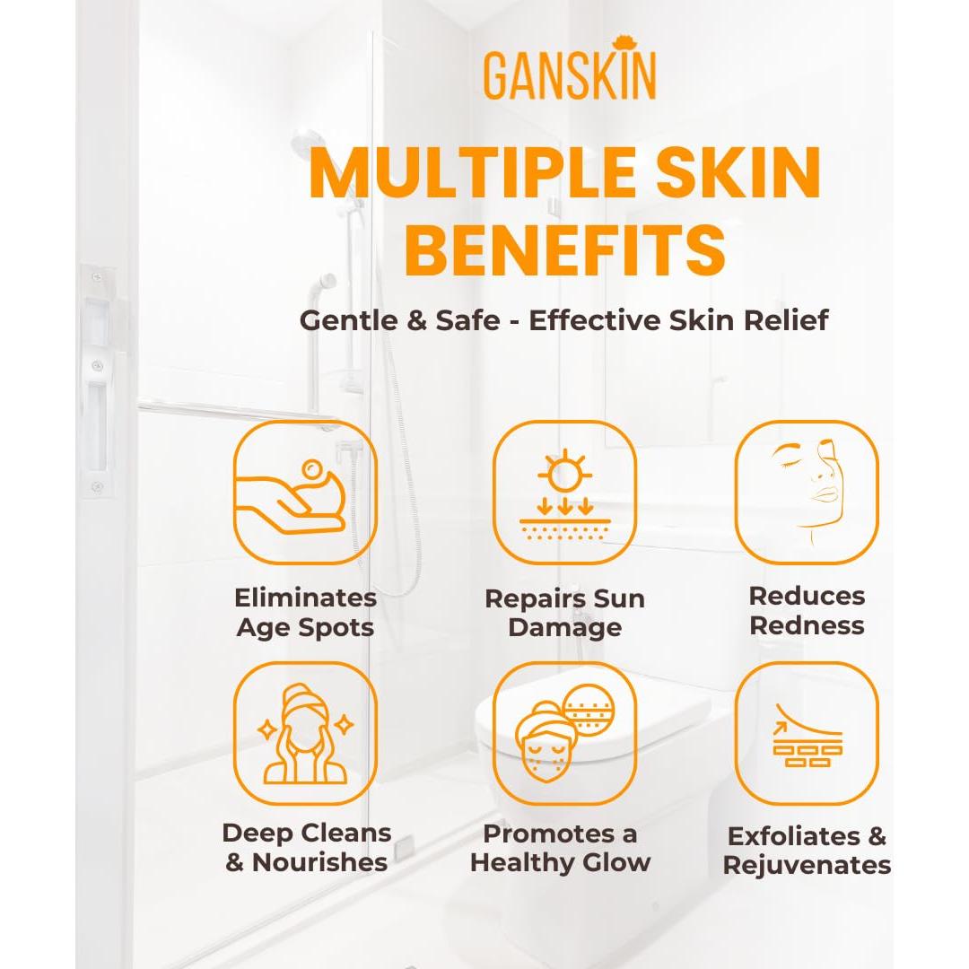 Jabón Líquido de Cúrcuma Ganskin 500ml - Iluminador y Exfoliante