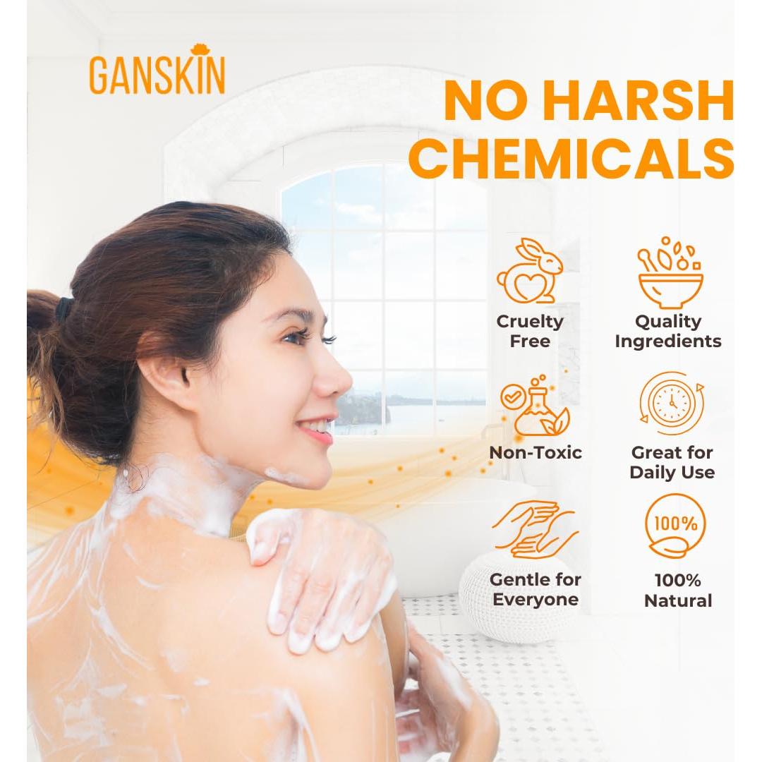 Jabón Líquido de Cúrcuma Ganskin 500ml - Iluminador y Exfoliante